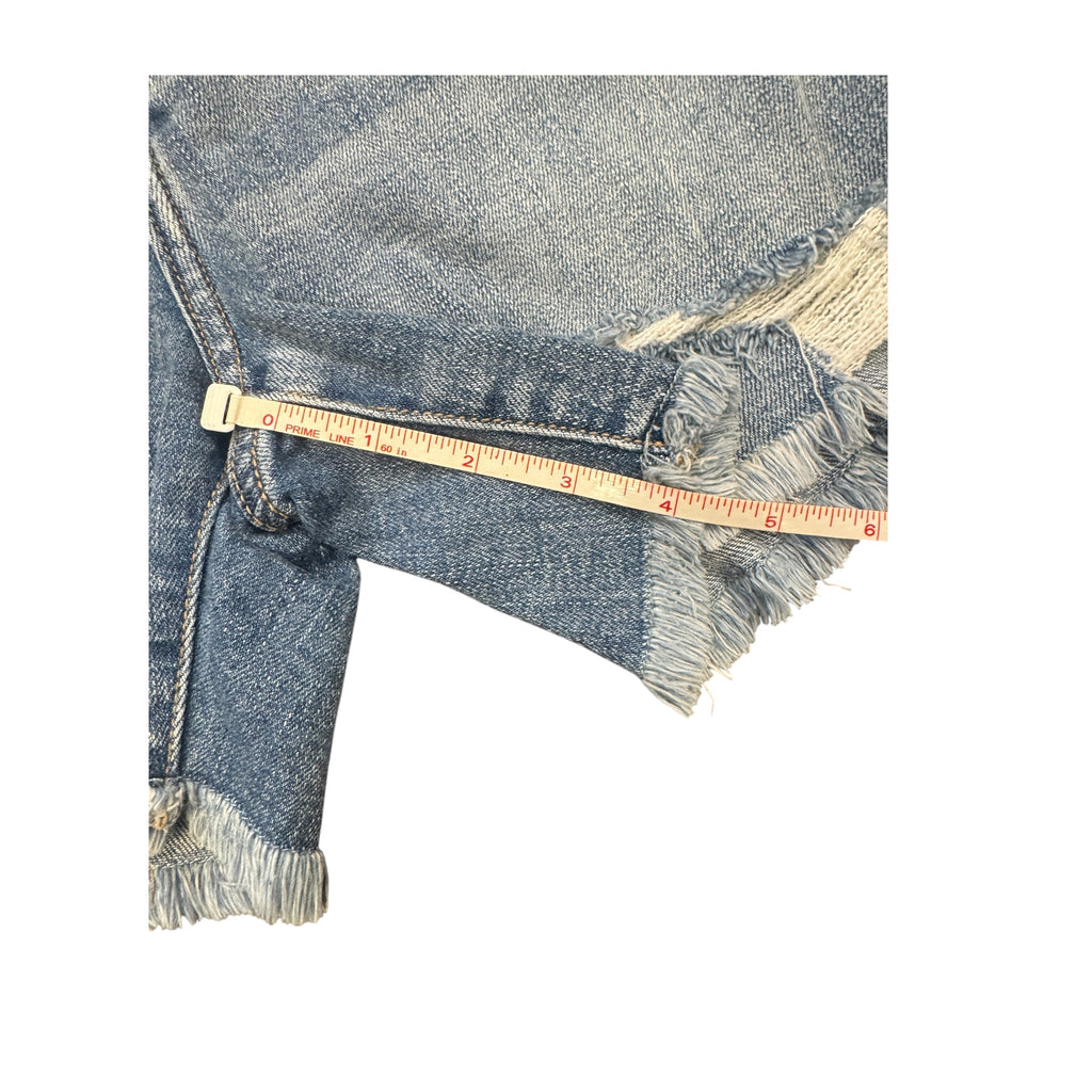 Ceros Medium Wash Distressed Denim Shorts Size 27 - RF