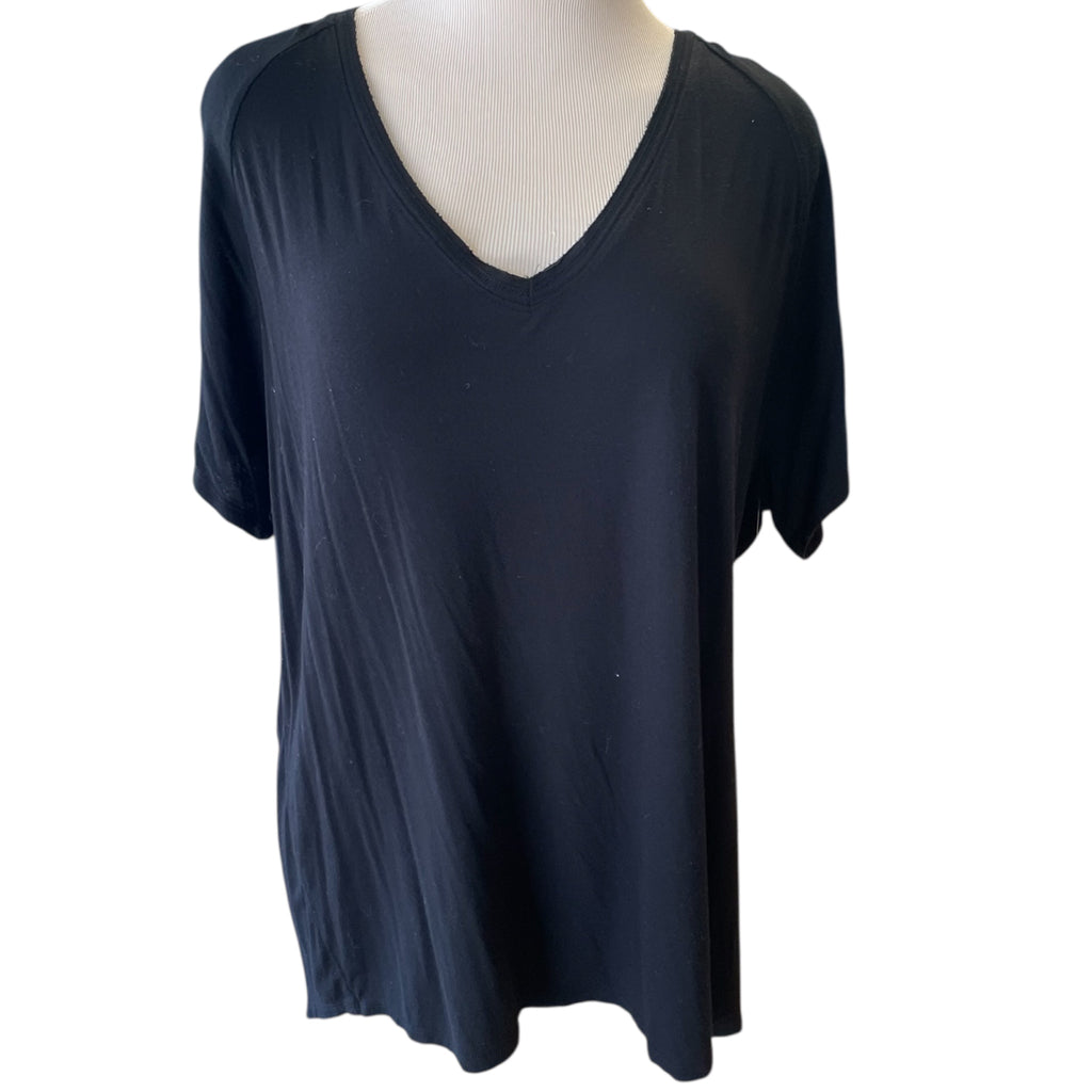 Double Zero Black V-Neck Basic Shirt Size 2XL - RF