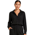 Z Supply Lyrical Crinkle Knit Shirt Black