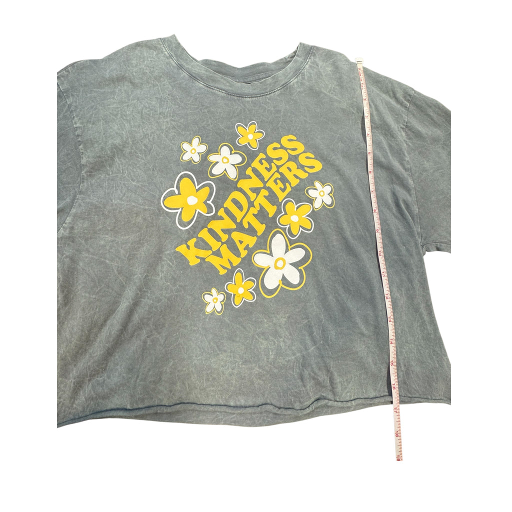 Organic Generation Kindness Matters Grey Graphic Tee Size Medium -RF