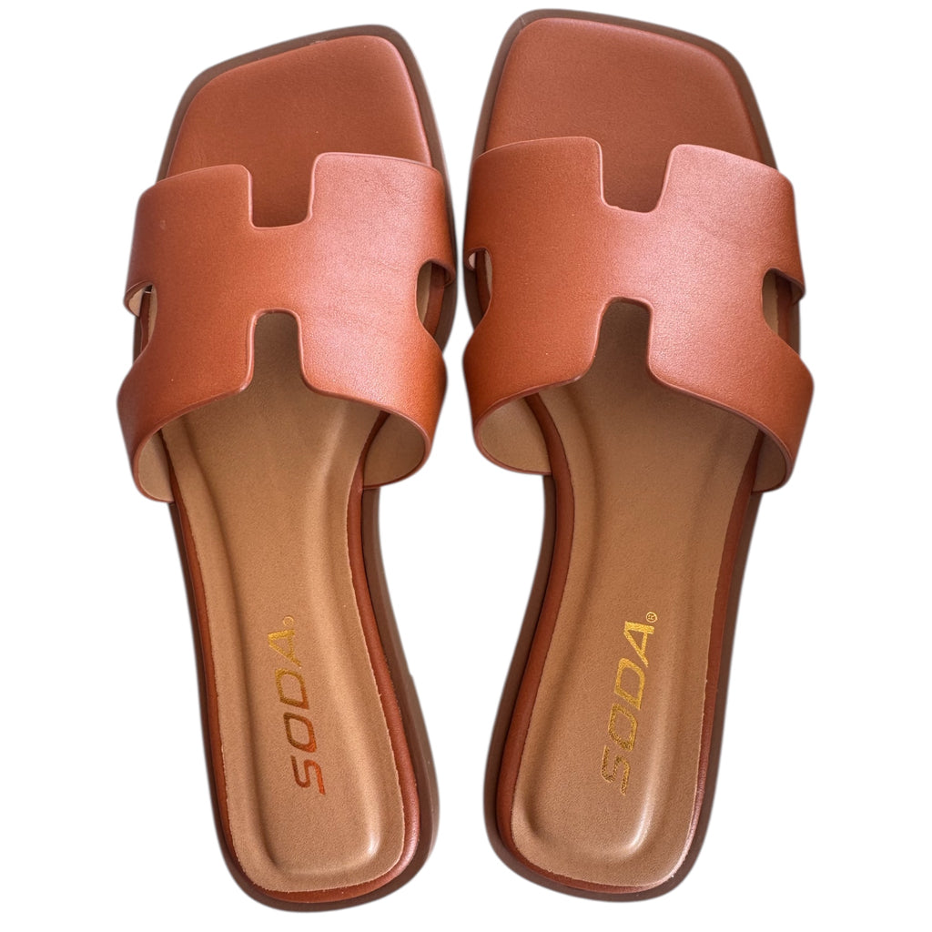 FD Knit Cognac PU Sandal