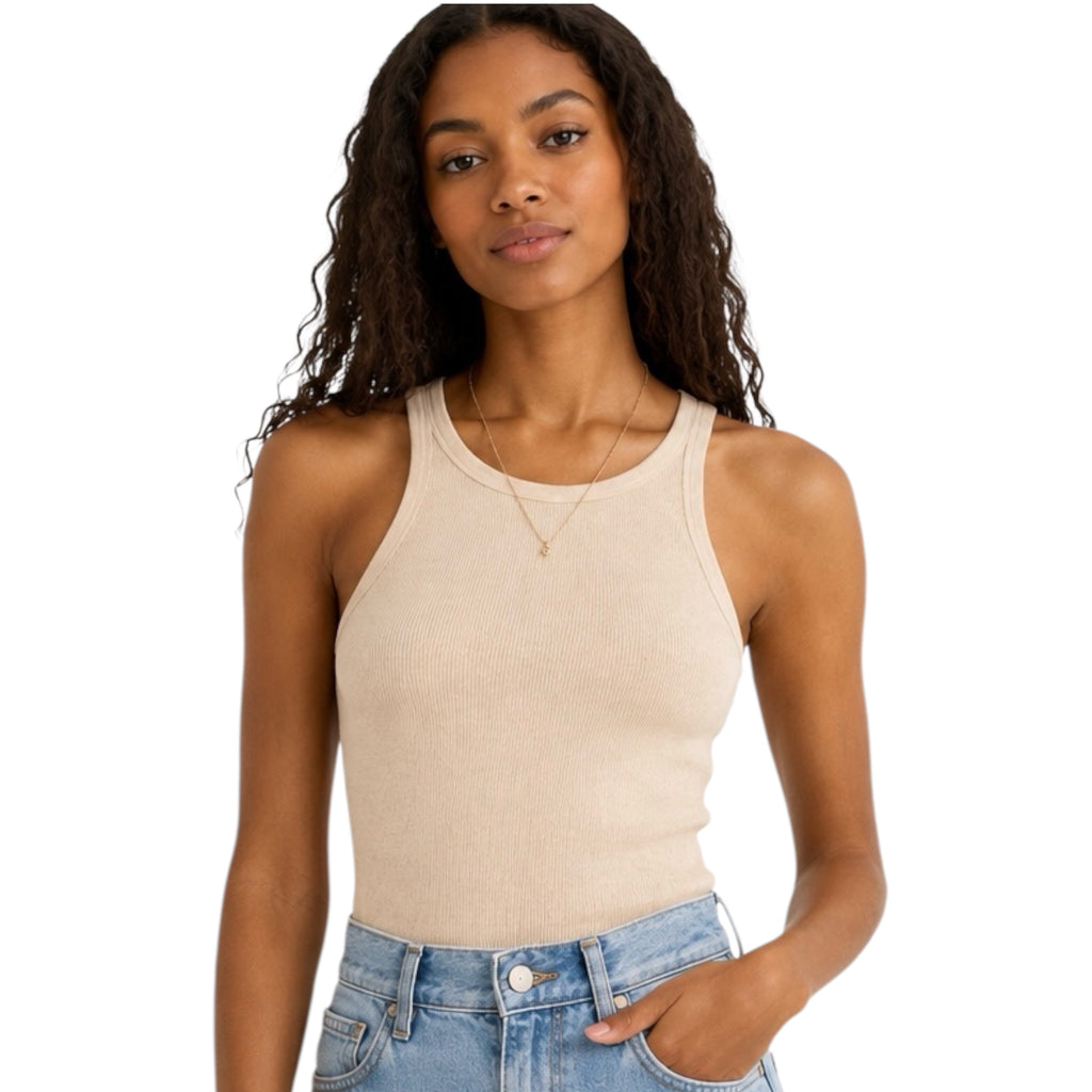 Z Supply Torren Rib Tank Light Oatmeal Heather