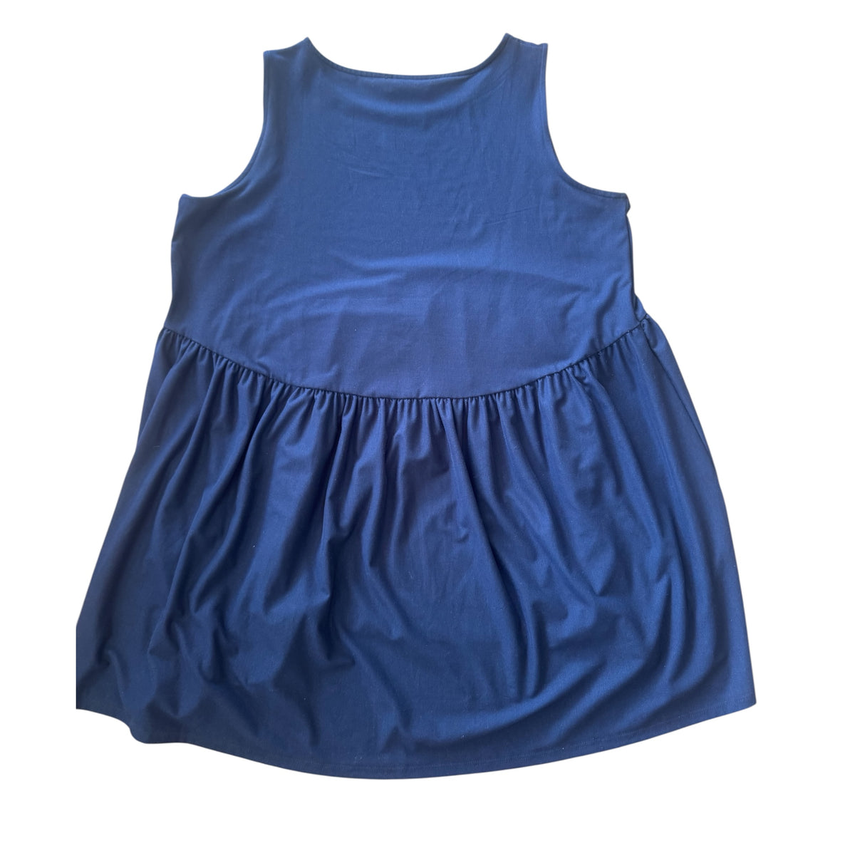 Zenana Navy Blue Tiered Sleeveless Tank Size L-RF