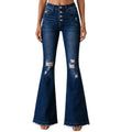 KanCan KC6327D  Dark Wash Ripped Flare Jeans Size 3/25 - RF