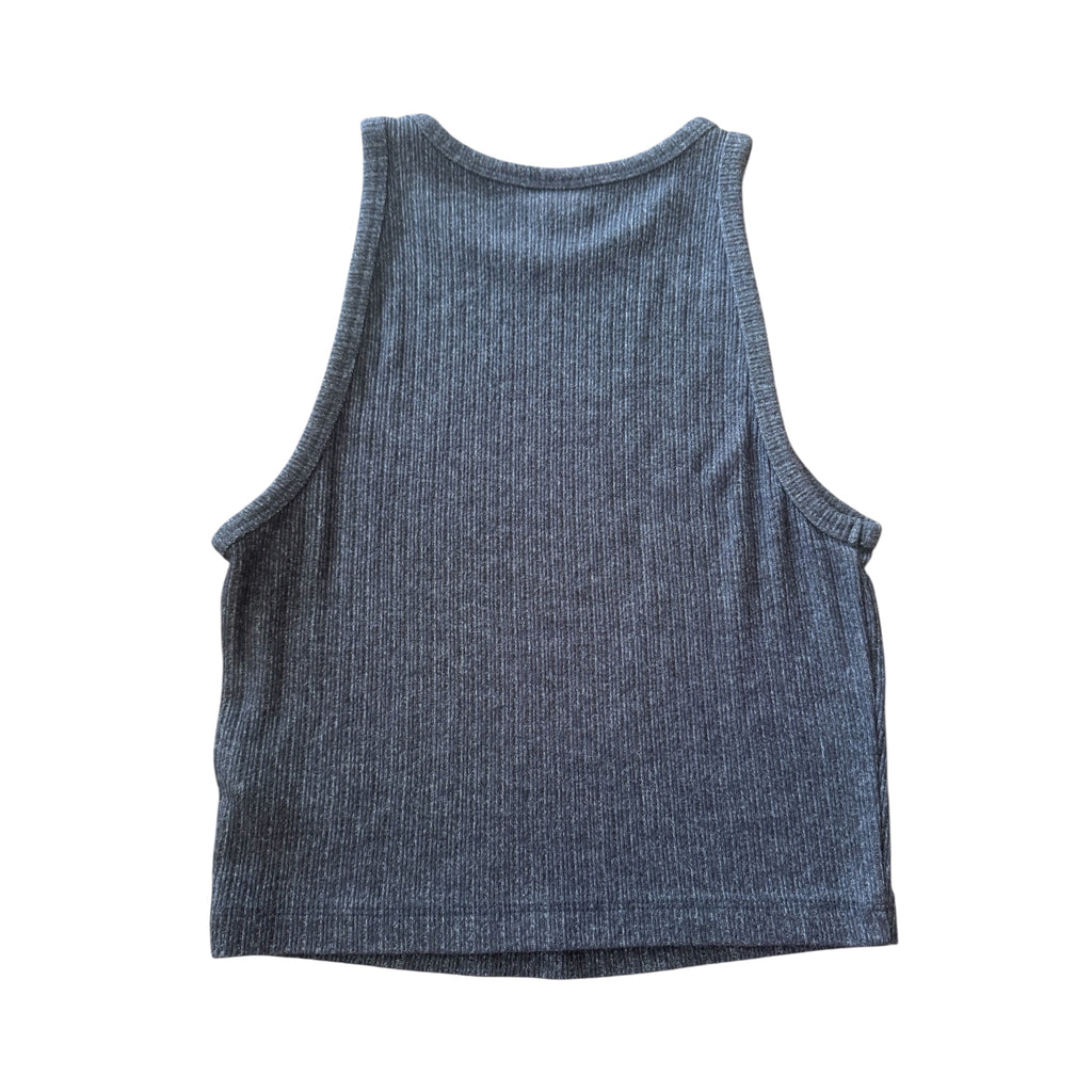 Old Navy Charcoal Gray Ribbed Tank Top Size XS - RF