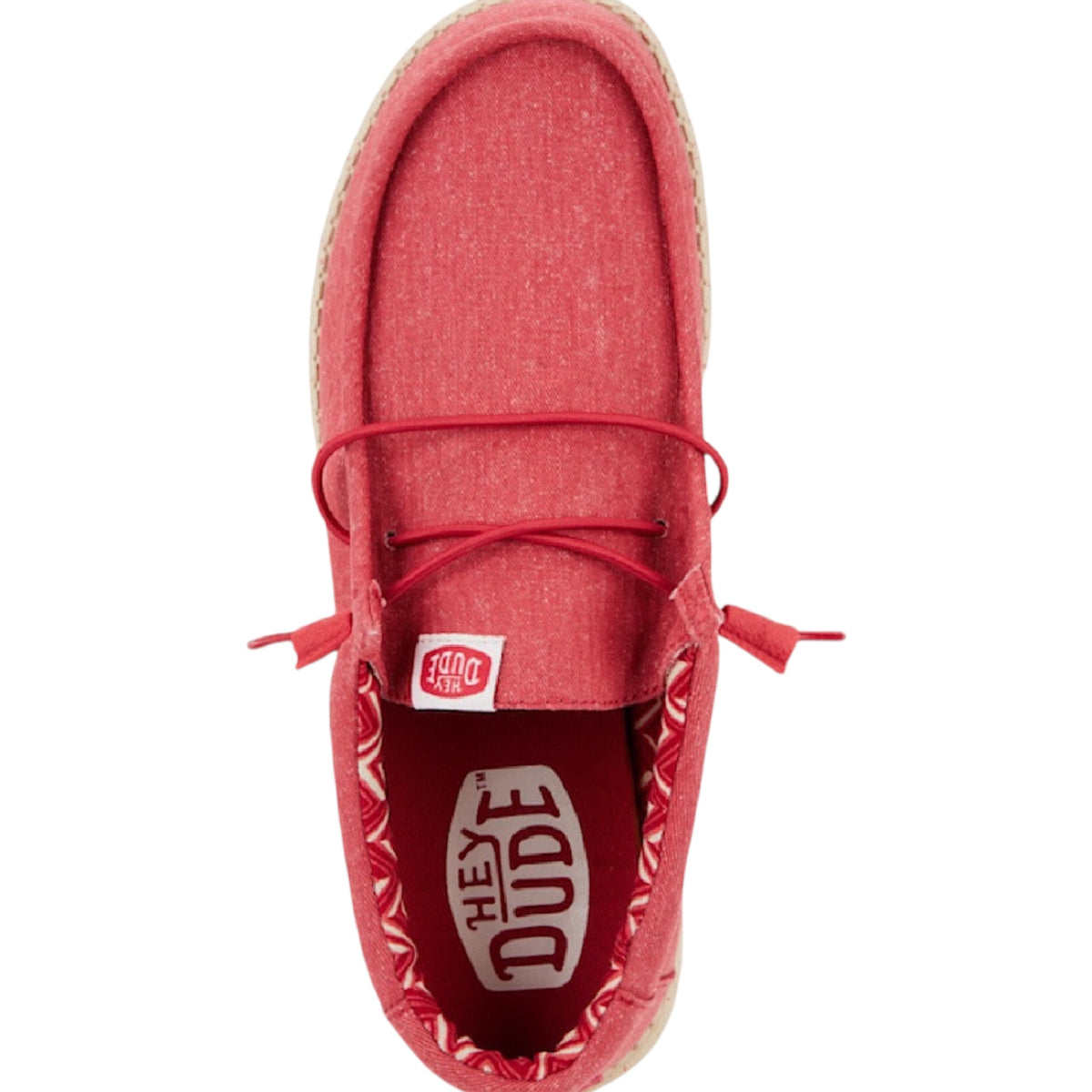 Hey Dude Wally Stretch Canvas Karanda Red Mens