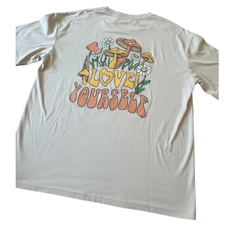 SHEIN Beige Graphic T-Shirt Size XS - RF