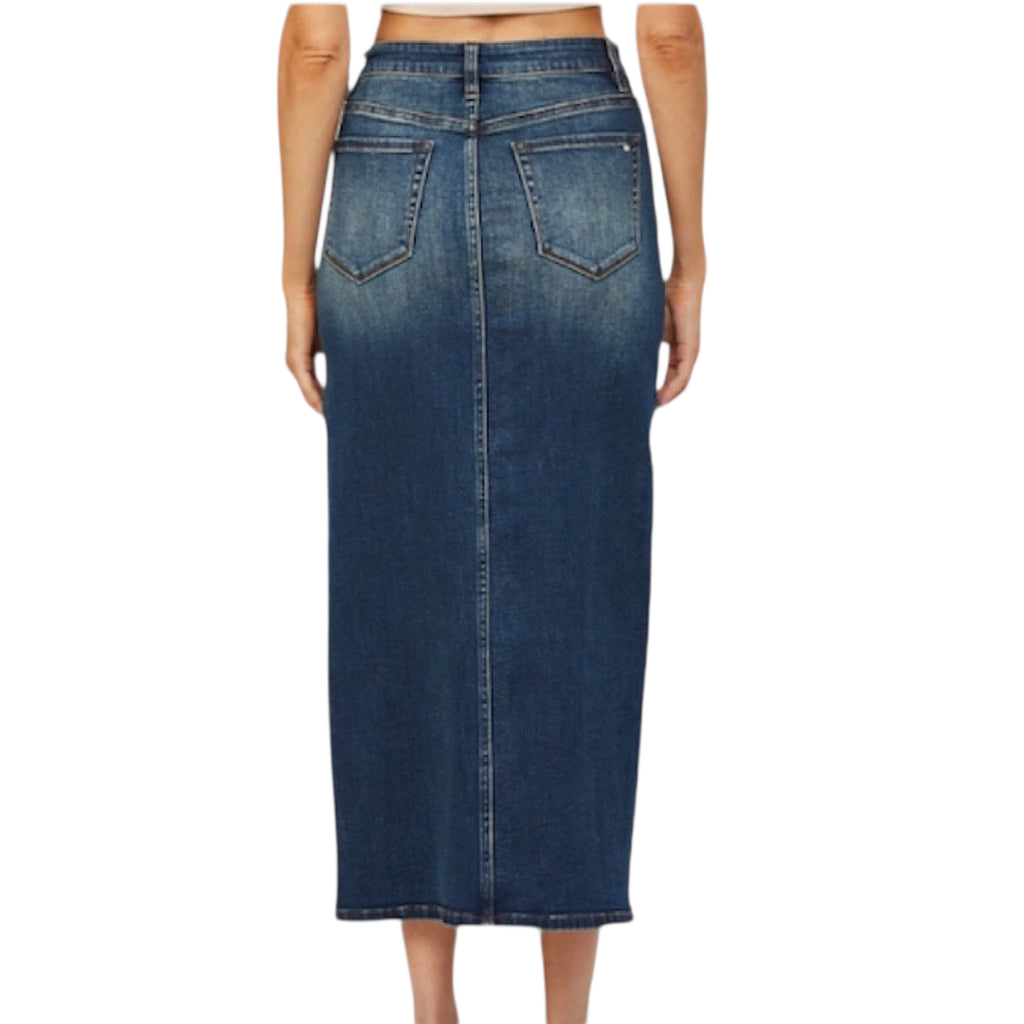 MICA MDP-K3003 Rafferty Midi with Front Slit Skirt