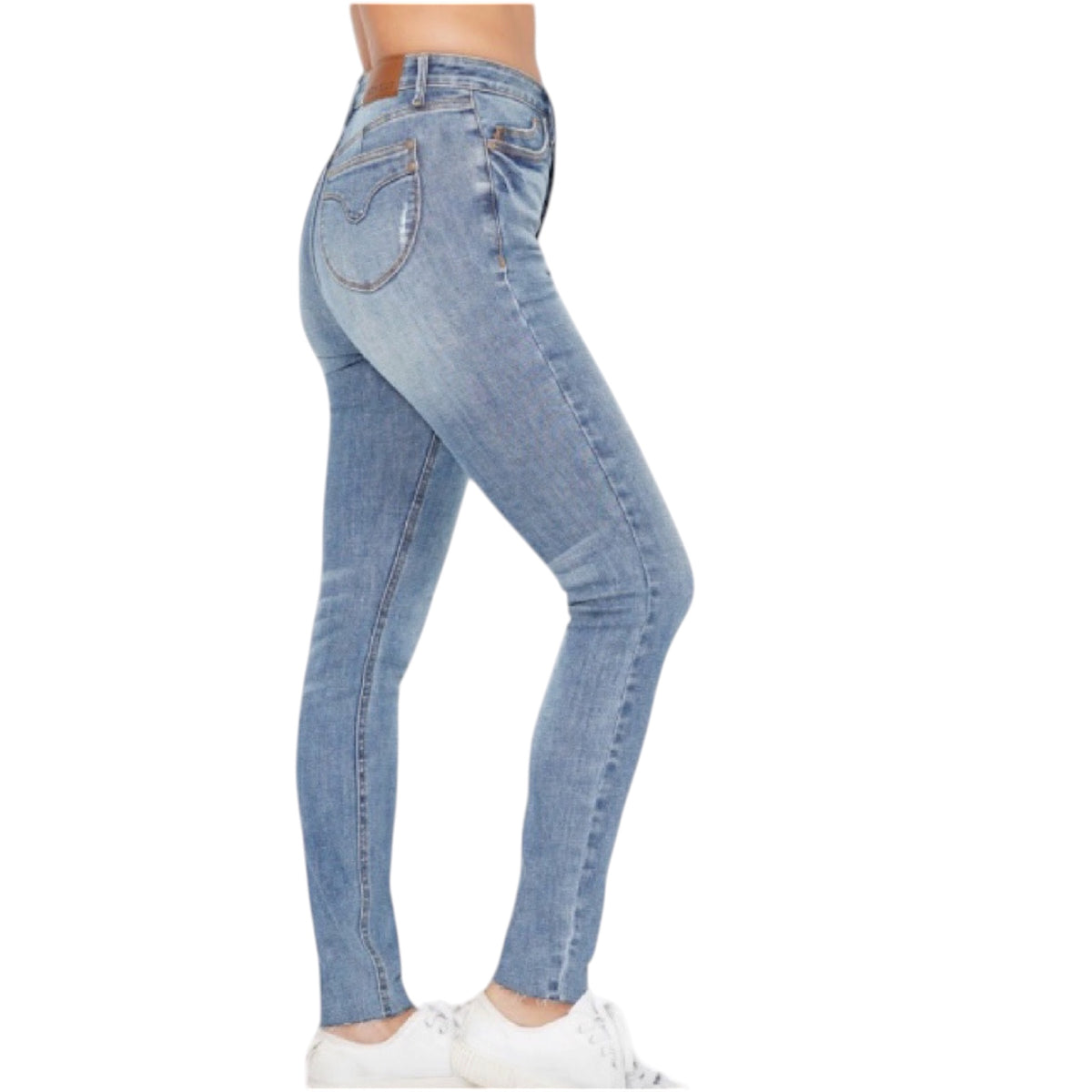 Judy Blue JB88871 MD H/W Tummy Control Vintage Shield Pockets Skinny Fit