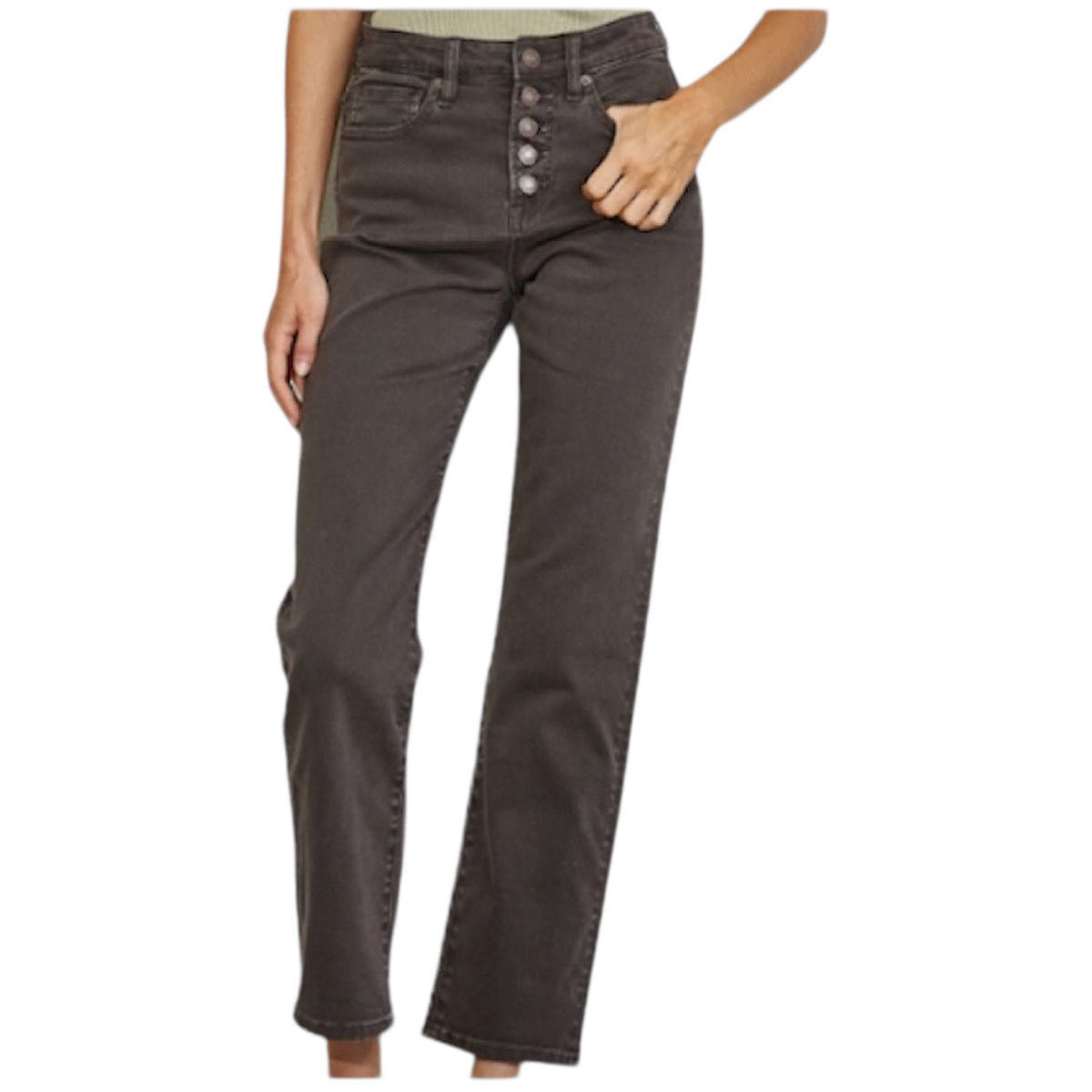 MICA MDP-T3024DB Dark Brown High Rise Straight Leg