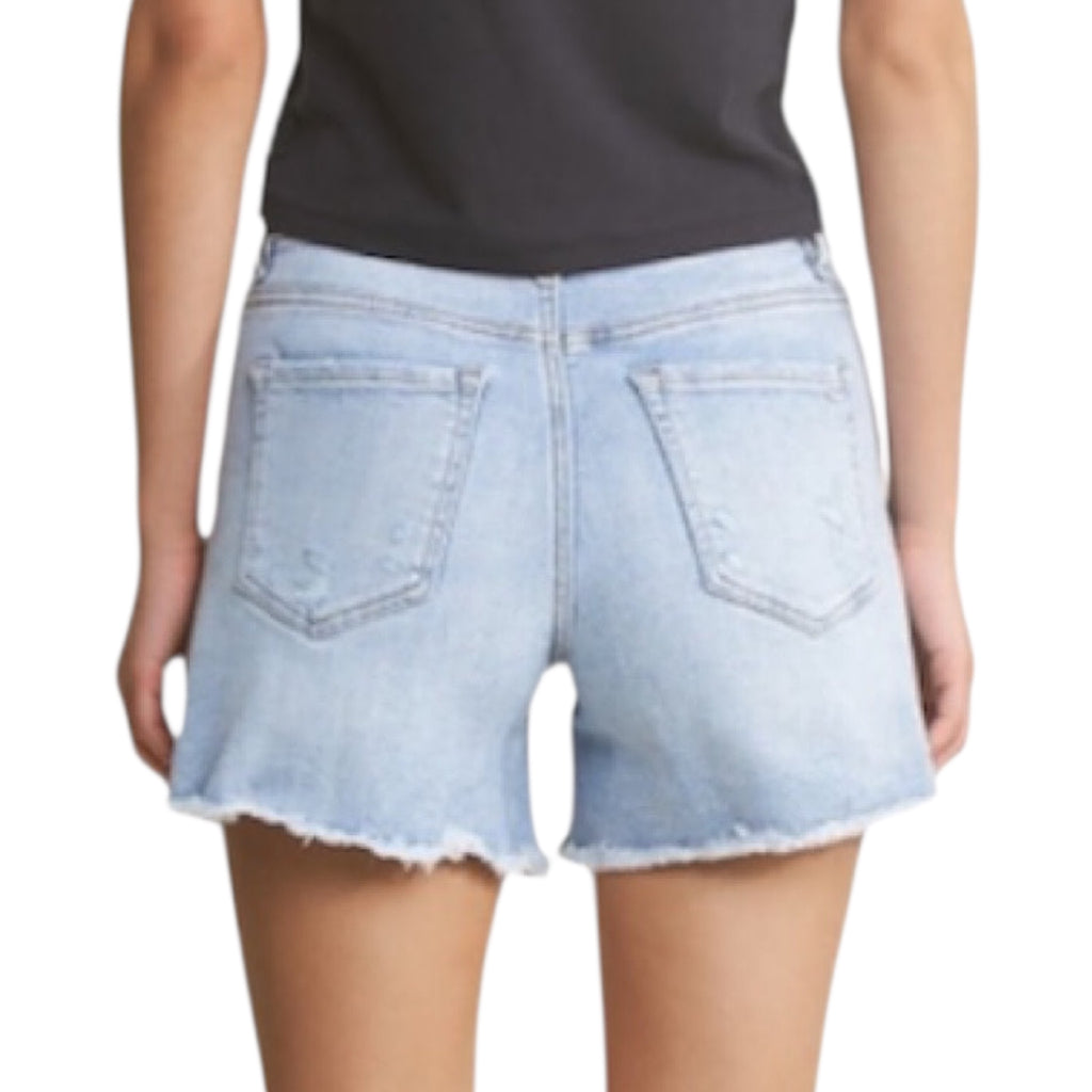 MICA MDP-H3420 City Blue Super H/R Shorts w Frayed Hem