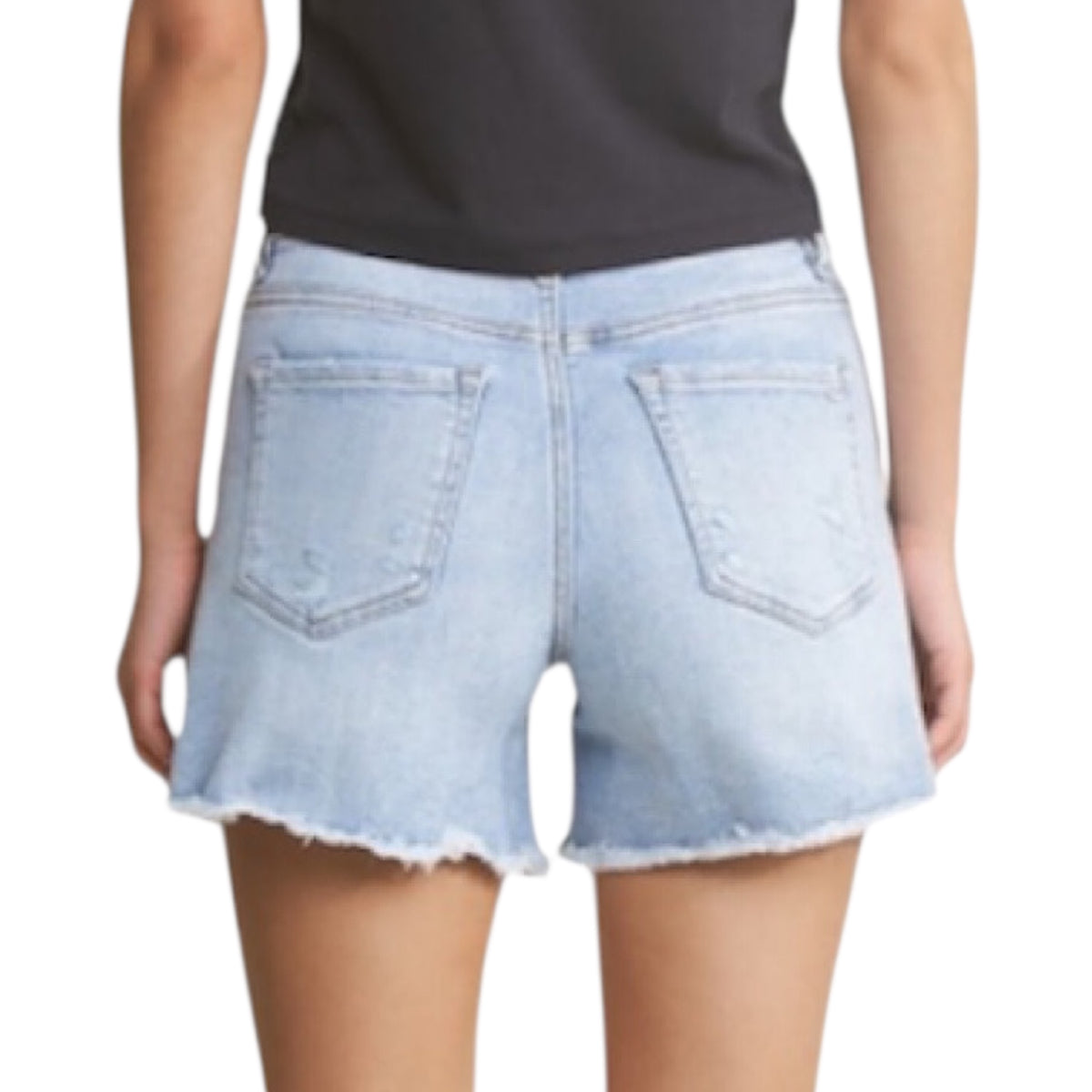 MICA MDP-H3420 City Blue Super H/R Shorts w Frayed Hem