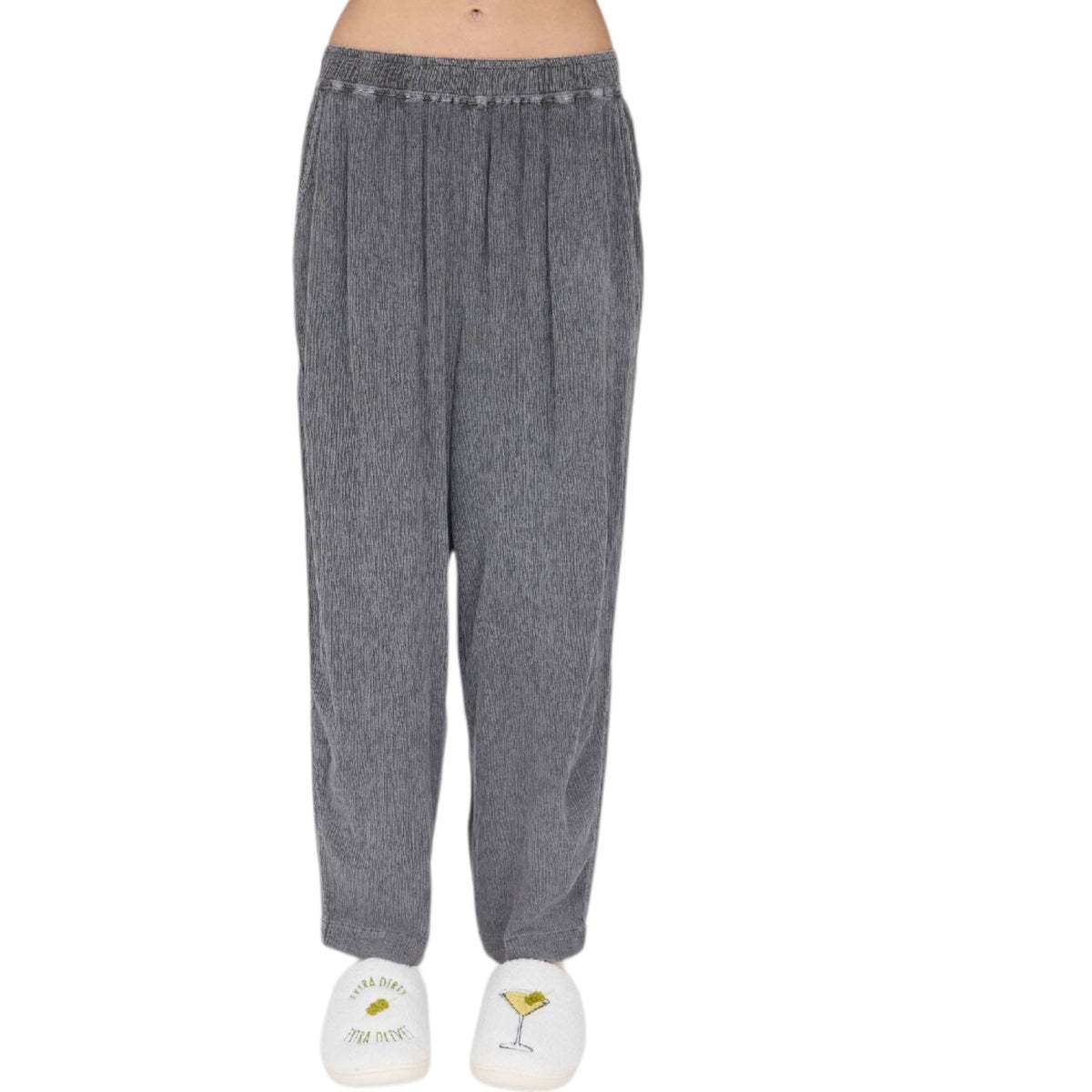 Charcoal Crinkle Lounge Pants