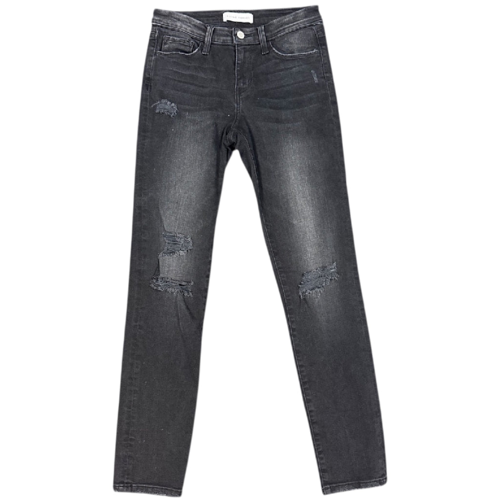 Flying Monkey Y2633 Black Distressed Skinny Fit Jeans Size 25-RF