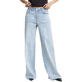 MICA MDP-W3549A Vintage Navy Super High Wide Leg Raw Hem
