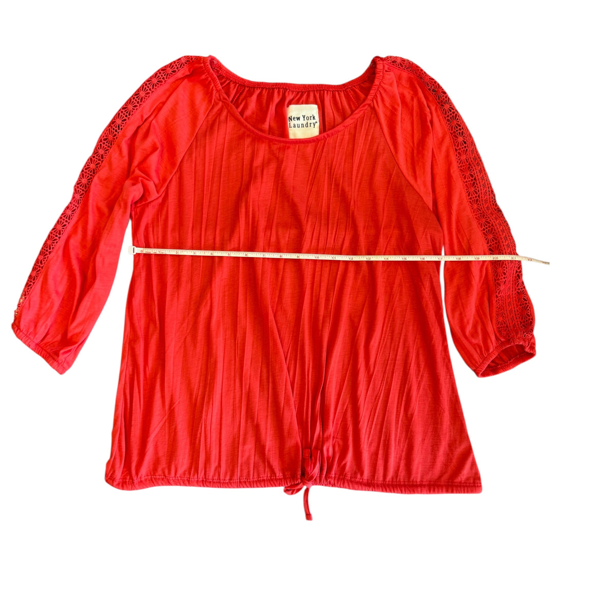 New York Laundry Dark Coral Top Size Large -RF