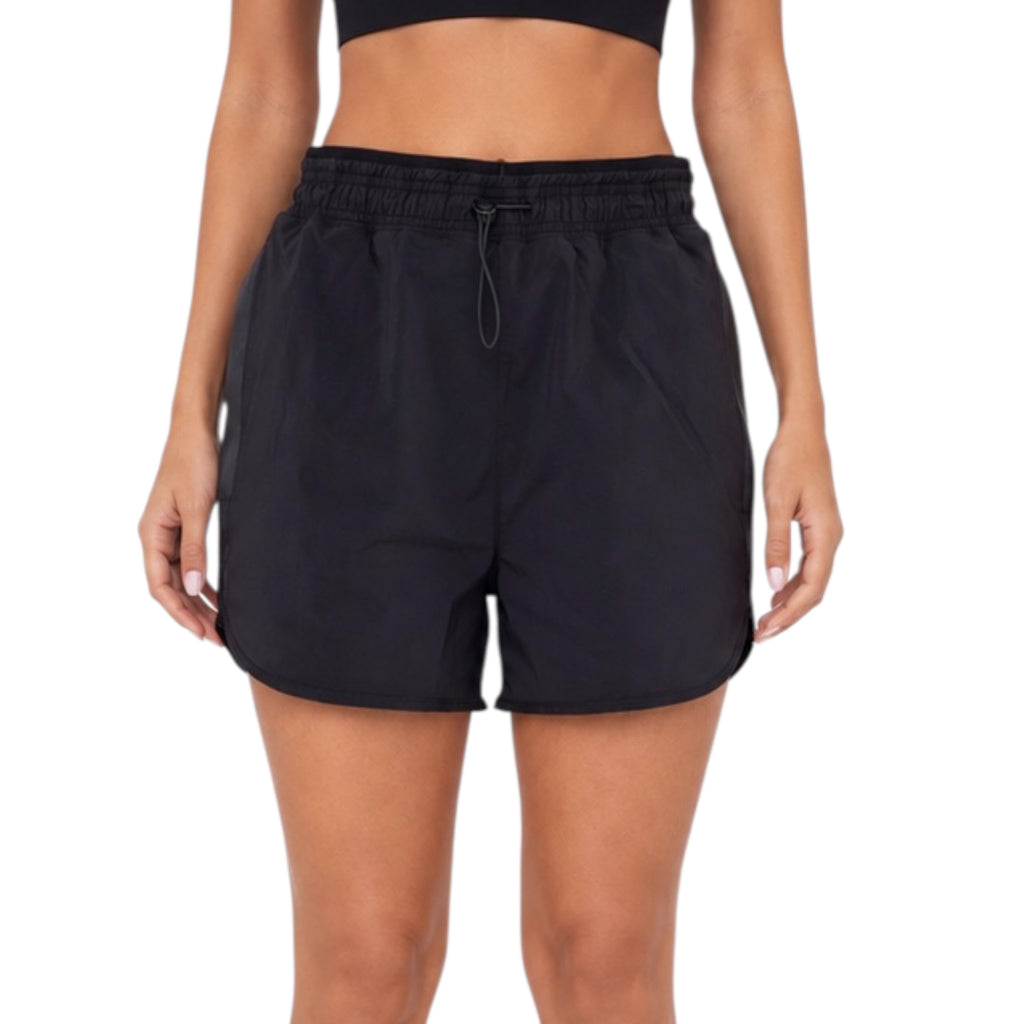 Black Toggle Drawstring Shorts