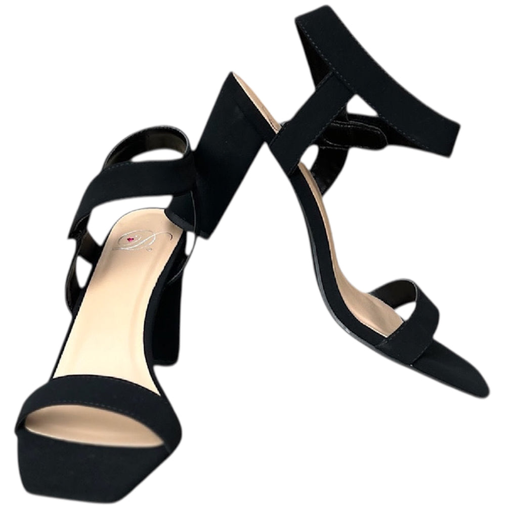 Black Ankle Strap Dress Heel