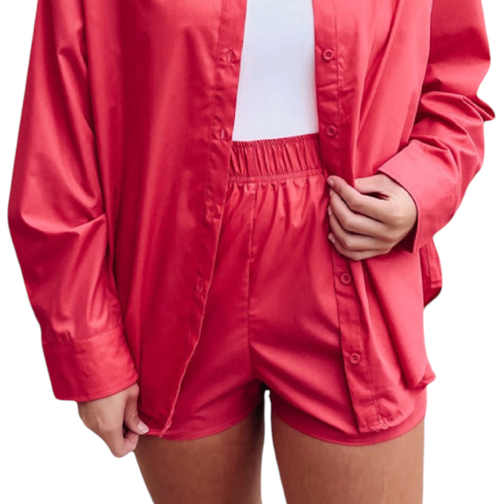 High Rise Side Slit Shorts