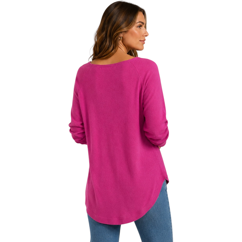 Light Magenta High Low Sweater