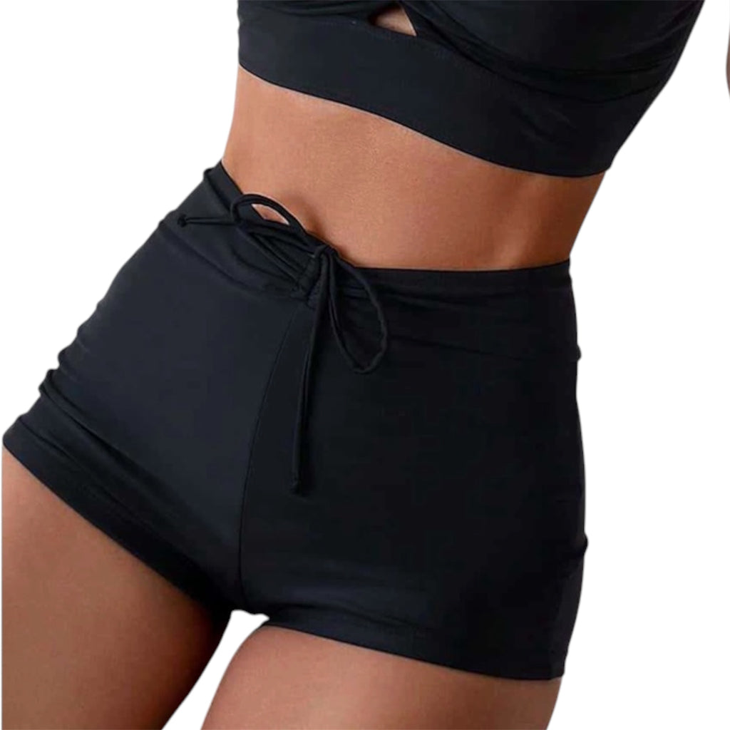 Black Boyshort Bikini- Bottoms 