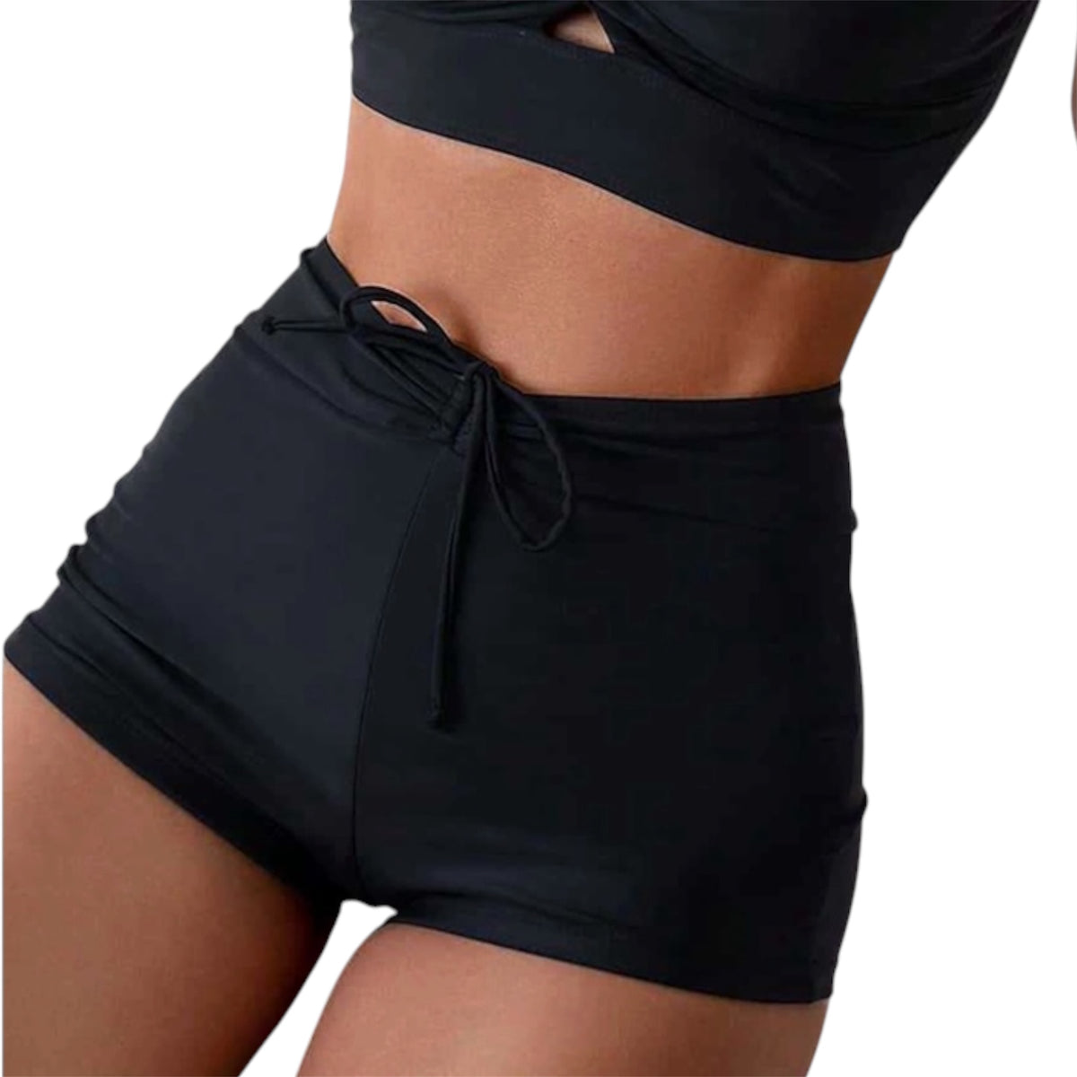 Black Boyshort Bikini- Bottoms 
