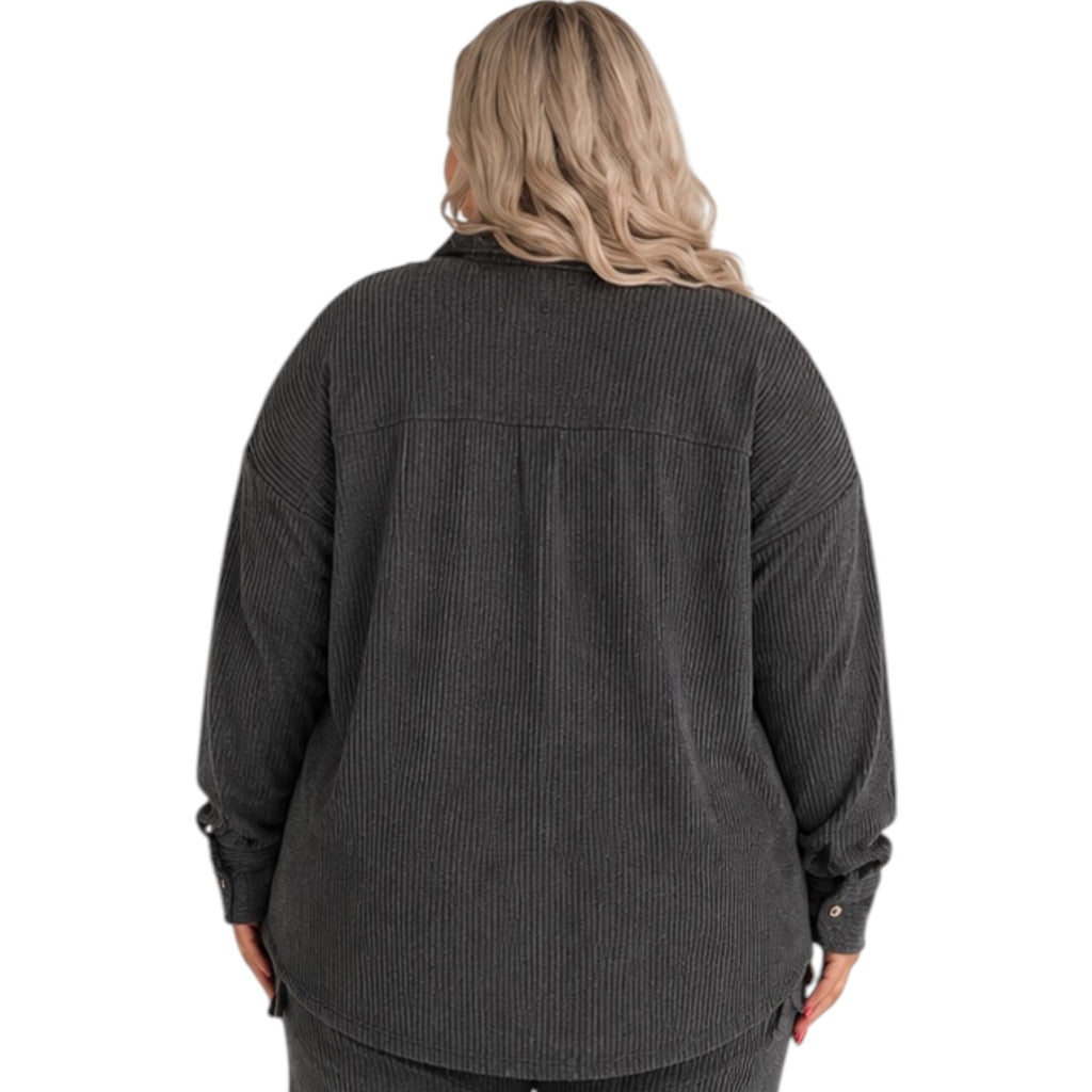 Plus Charcoal Classic Oversized Jacket