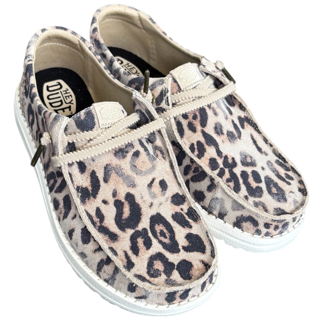 Hey Dude Wendy Craft Suede Taupe Leopard