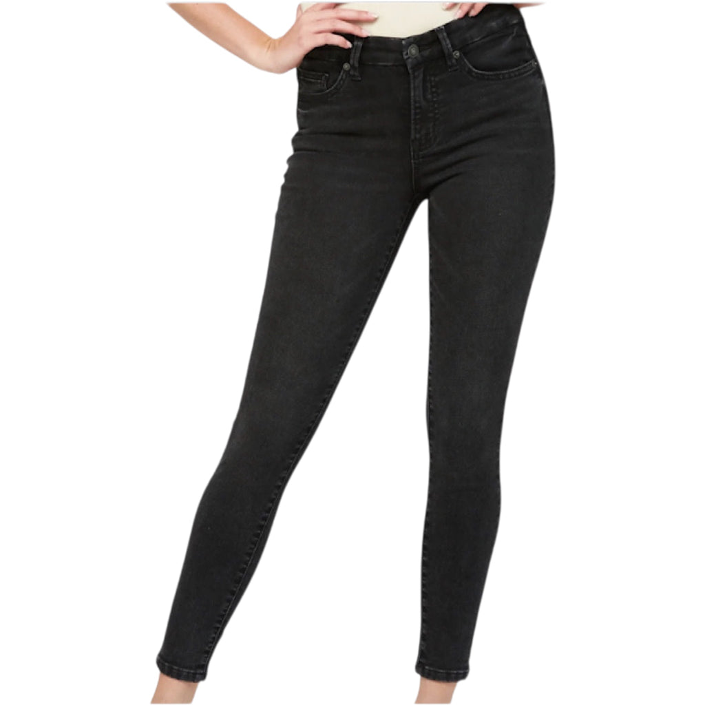 MICA MDP-S680BK Black Washed Super Soft Mid Rise Knit Denim Skinny