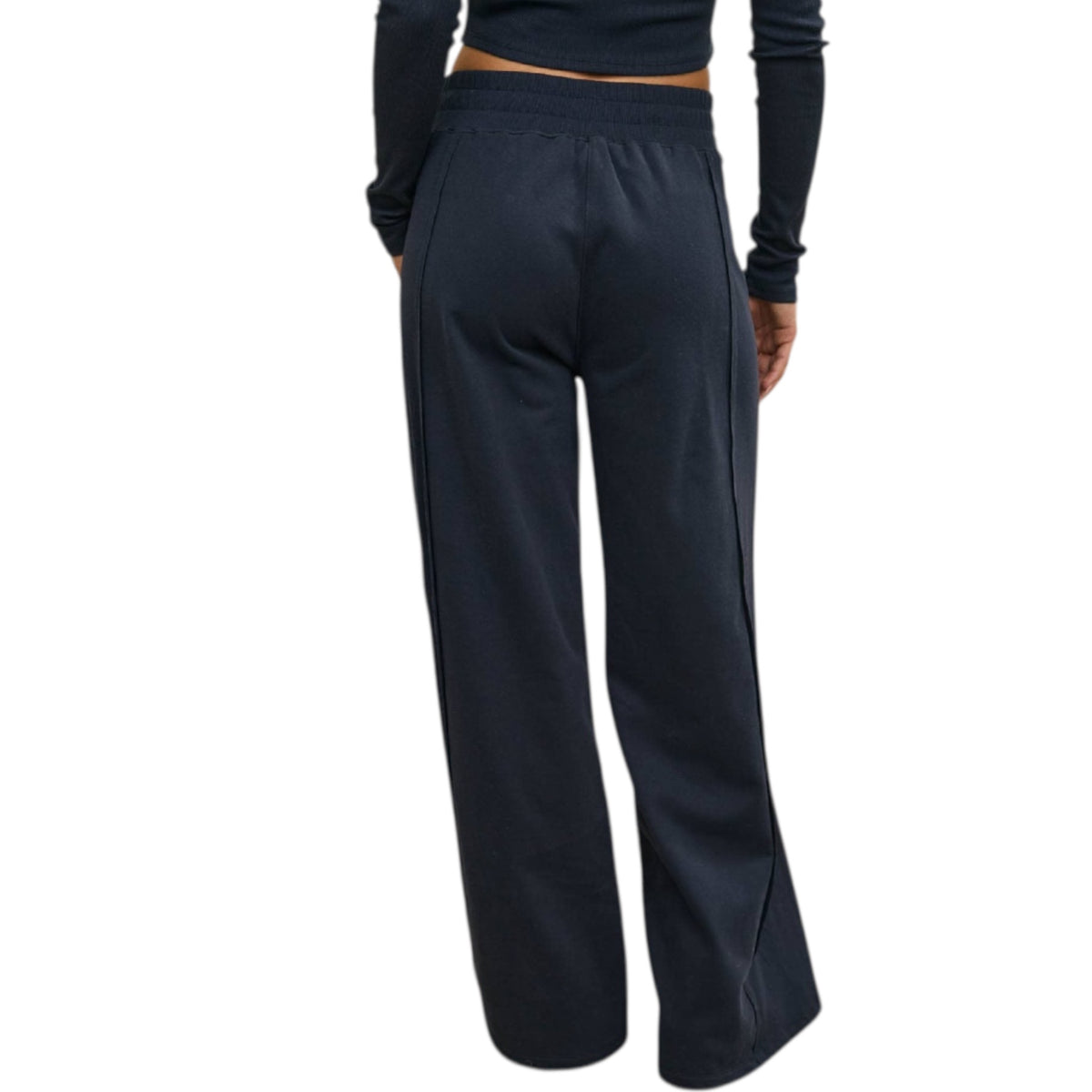 Navy Side Panel Knit Lounge Pants