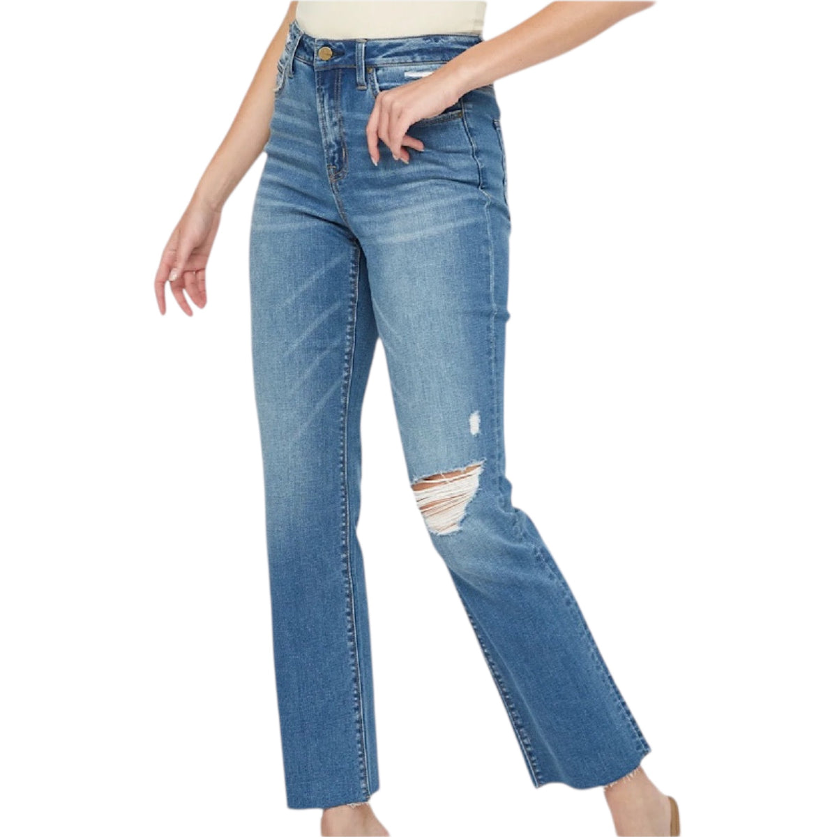 MICA MDP-T363 Vintage Blue High Rise Straight Leg