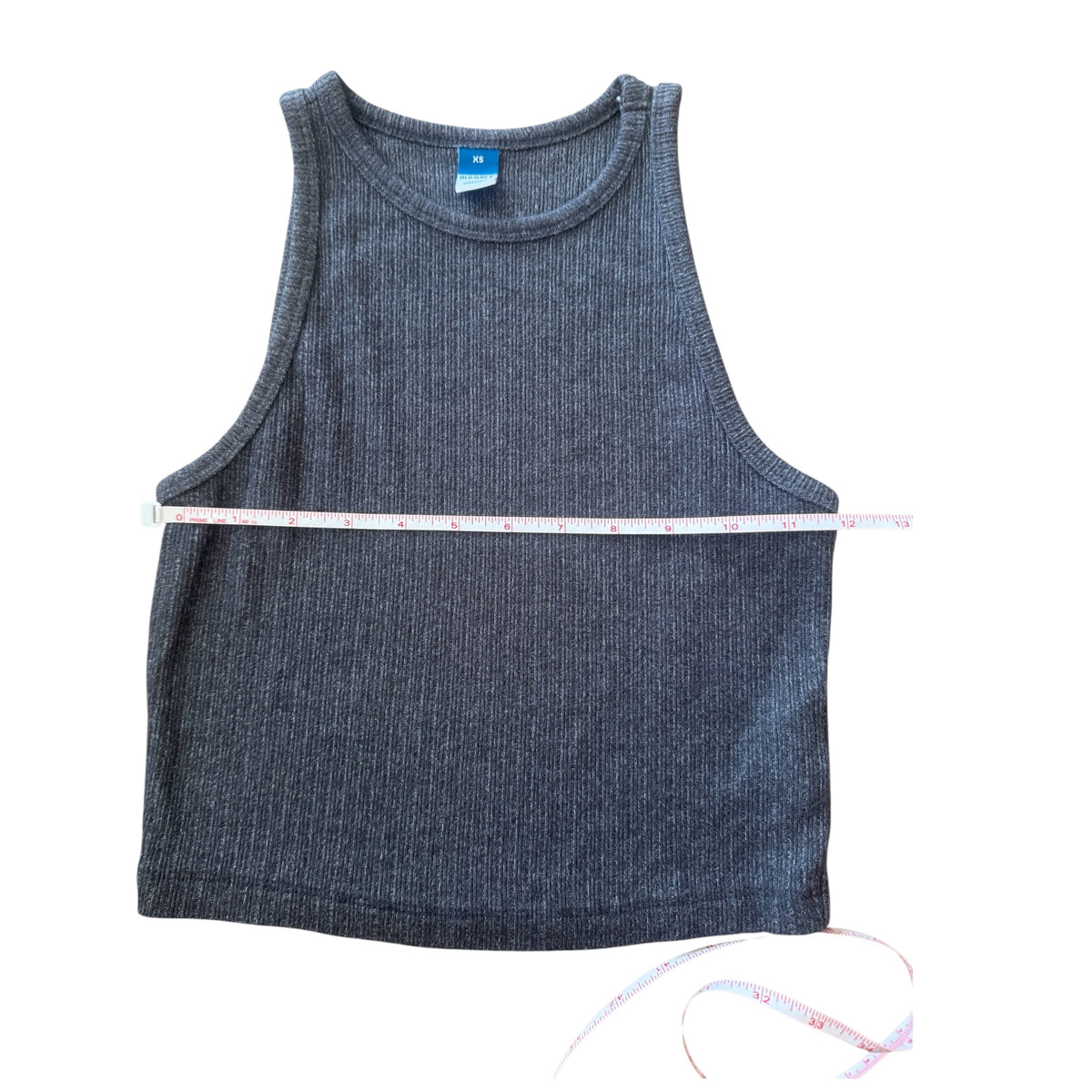 Old Navy Charcoal Gray Ribbed Tank Top Size XS - RF