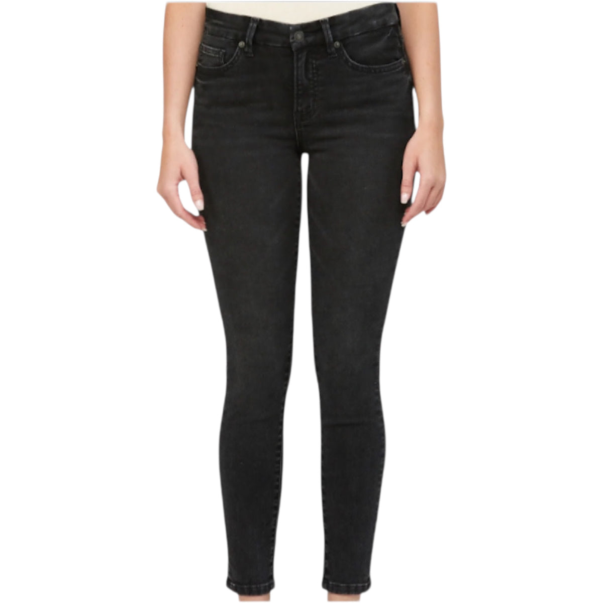 MICA MDP-S680BK Black Washed Super Soft Mid Rise Knit Denim Skinny