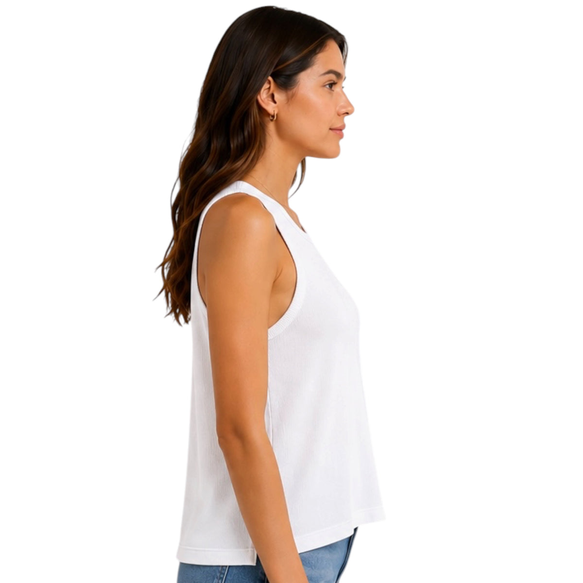 Z Supply Janice High Neck Tank White