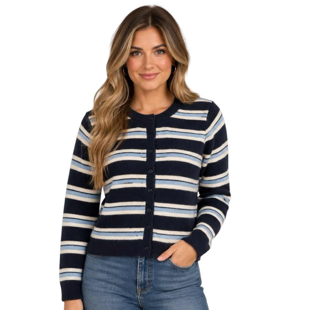 Z Supply Medina Stripe Cardigan Eclipse