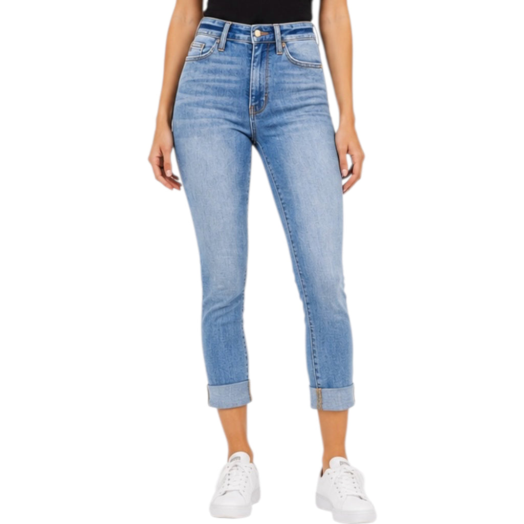 Judy Blue MD Midrise Cuffed Skinny Capri JB72116