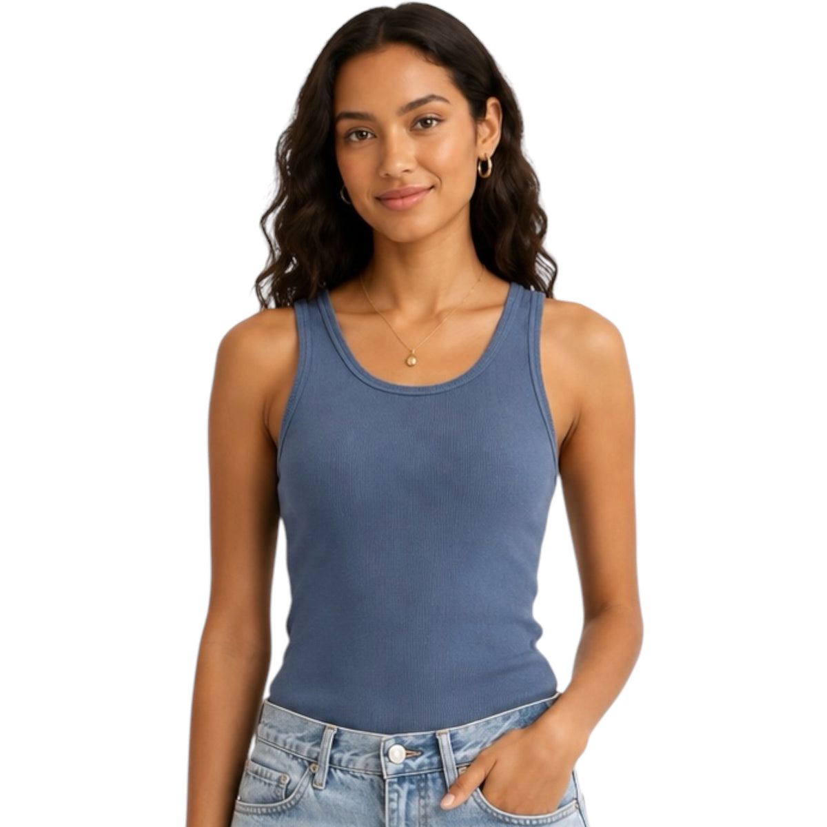 Z Supply Classic Scoop Tank Vintage Indigo