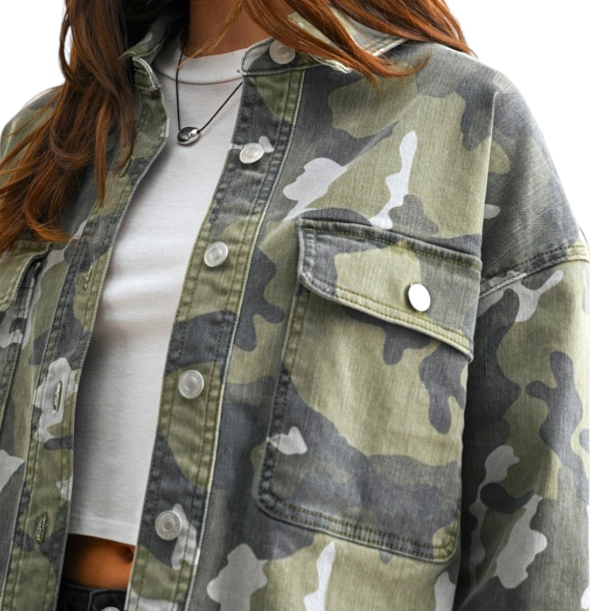 MICA MDP-J3881 Fuscous Gray Camo Shacket