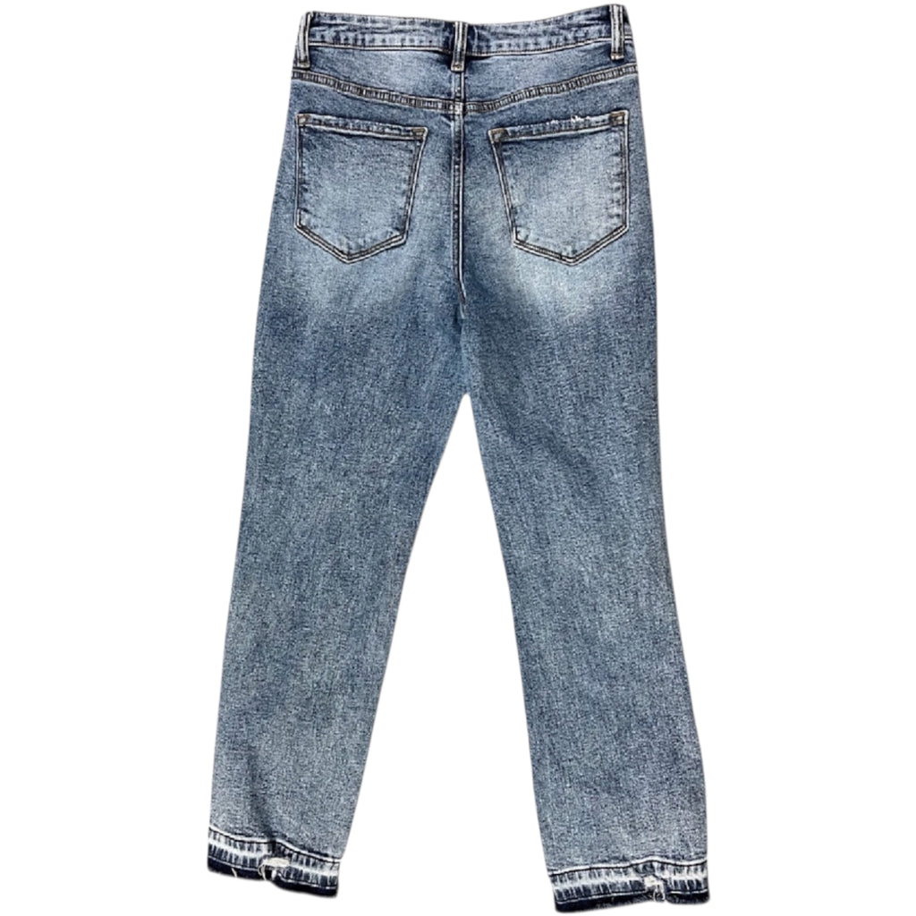 Lovervet LV1051 Light Blue Wash Cropped Straight Jeans Size 3/26-RF