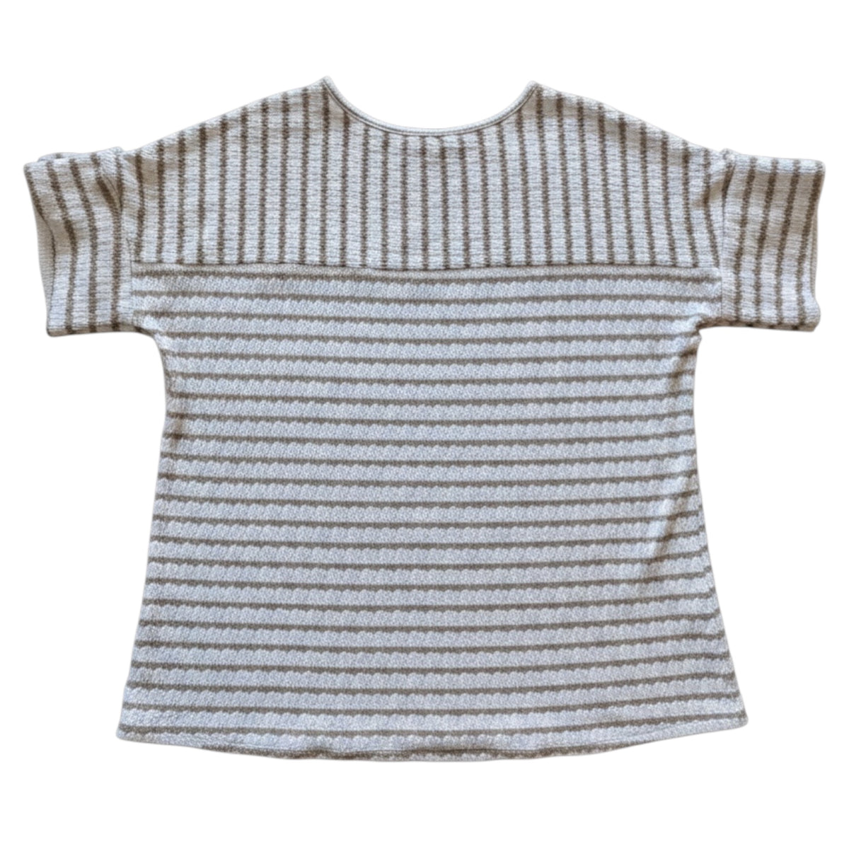 Cure White & Tan Striped Top Size 1XL - RF