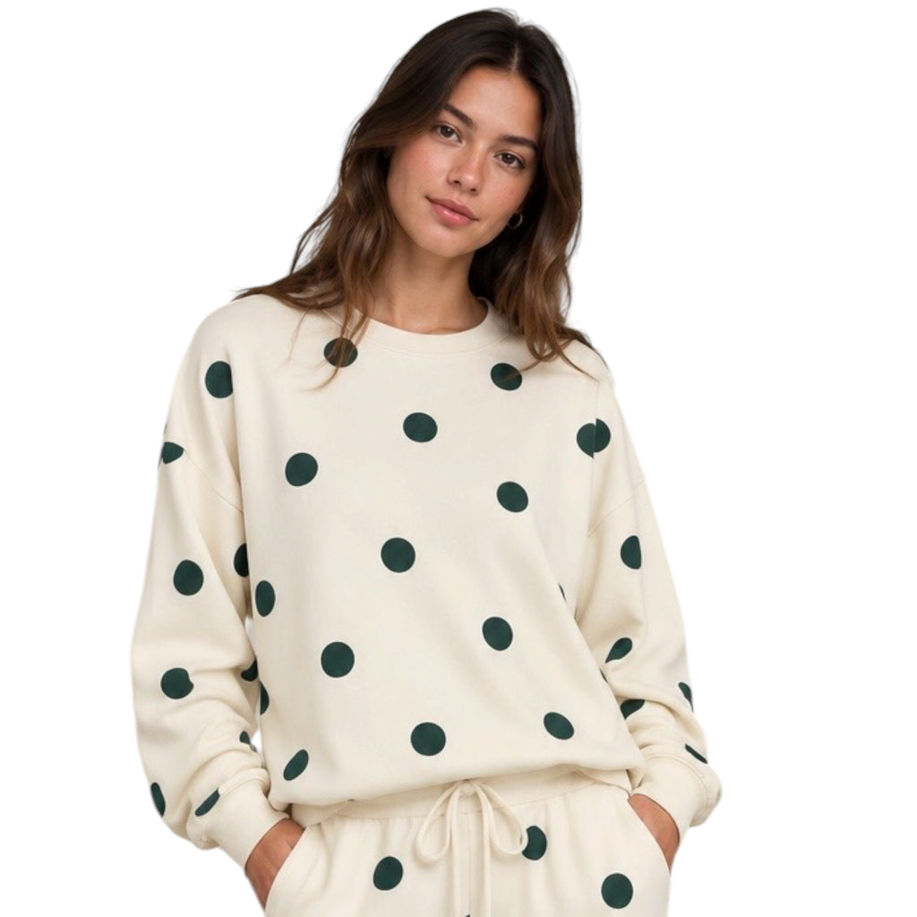 Hunter Green Polka Dot Top and Pant Set