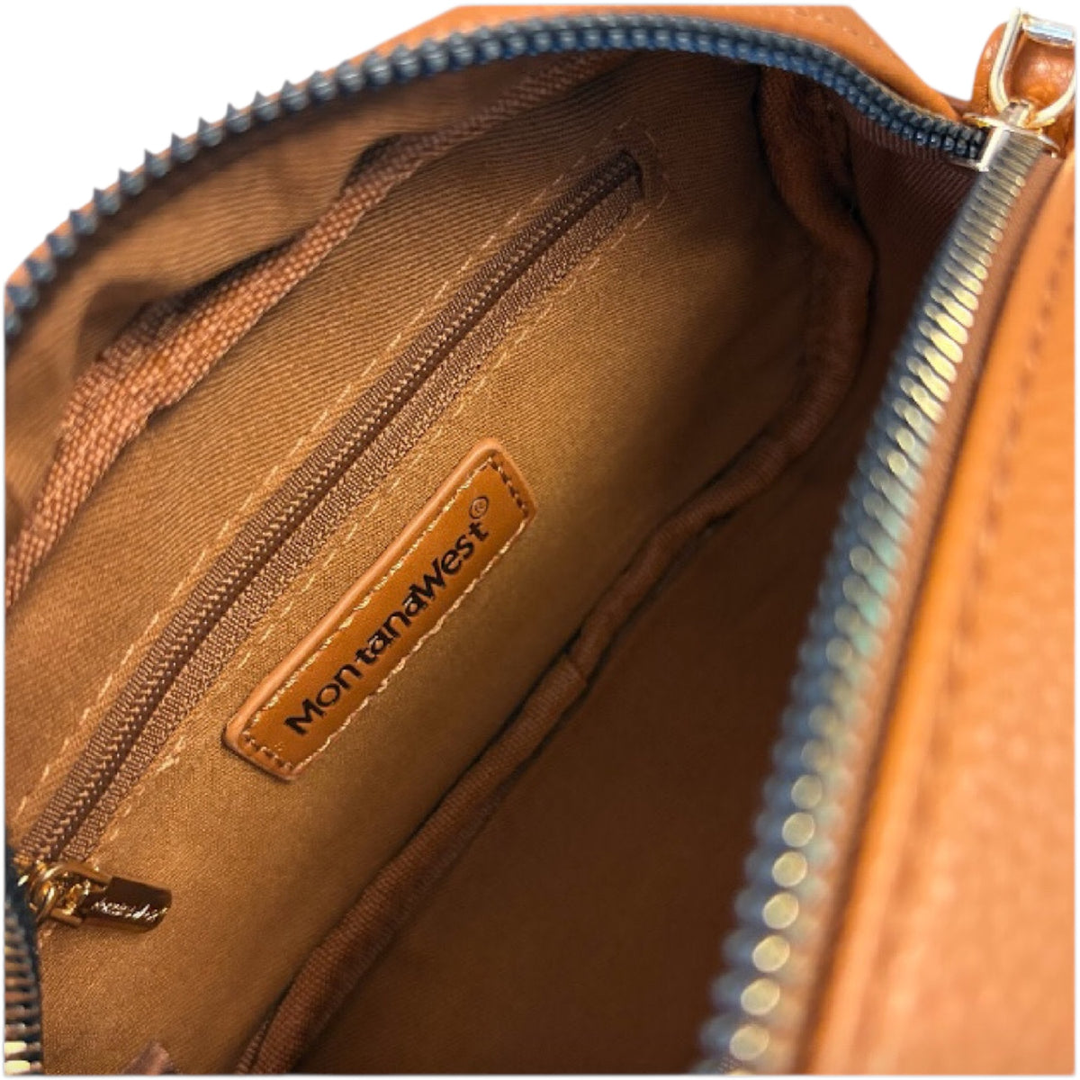Montana West Brown Textured Crossbody Bag