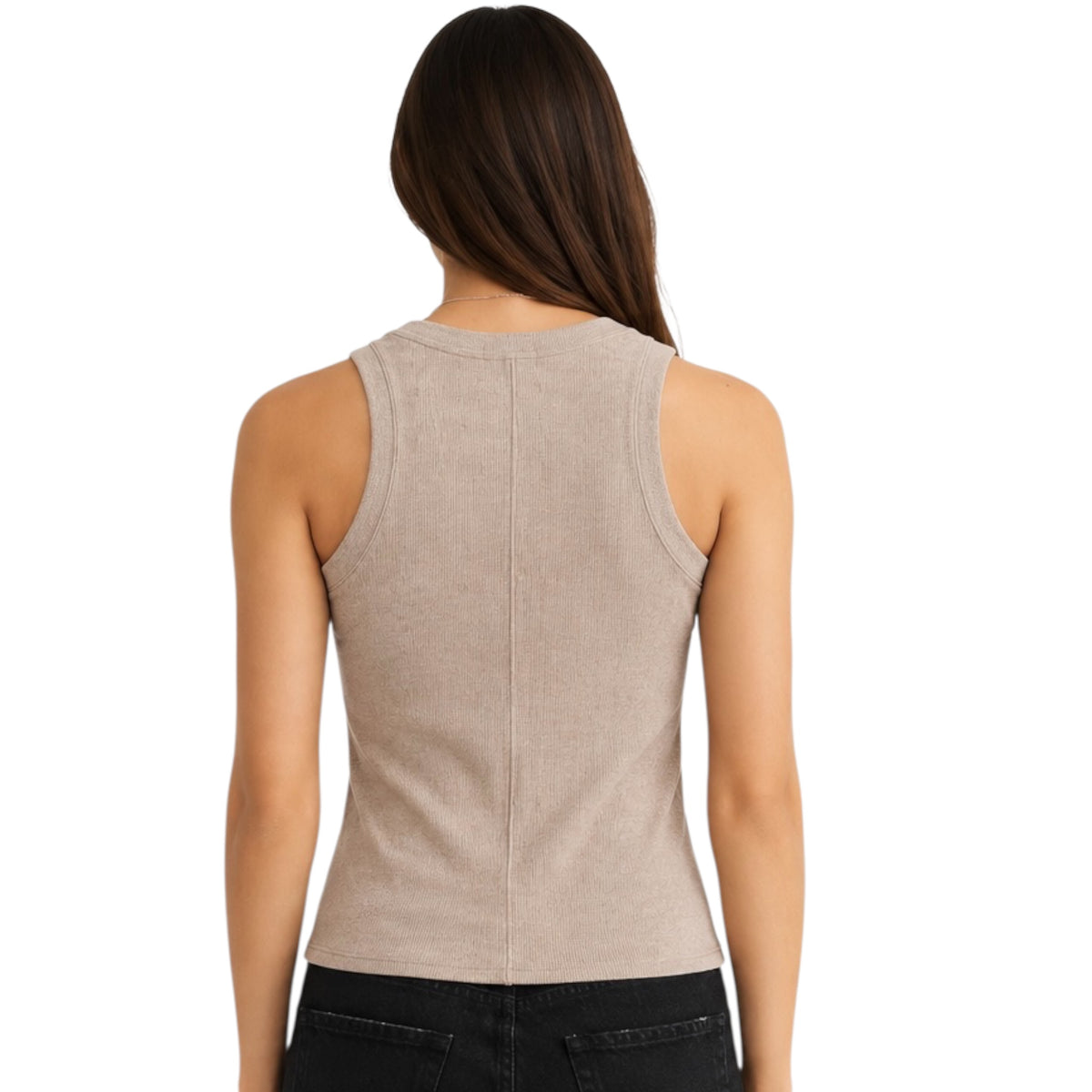 Z Supply Sirena Rib Tank Heather Taupe