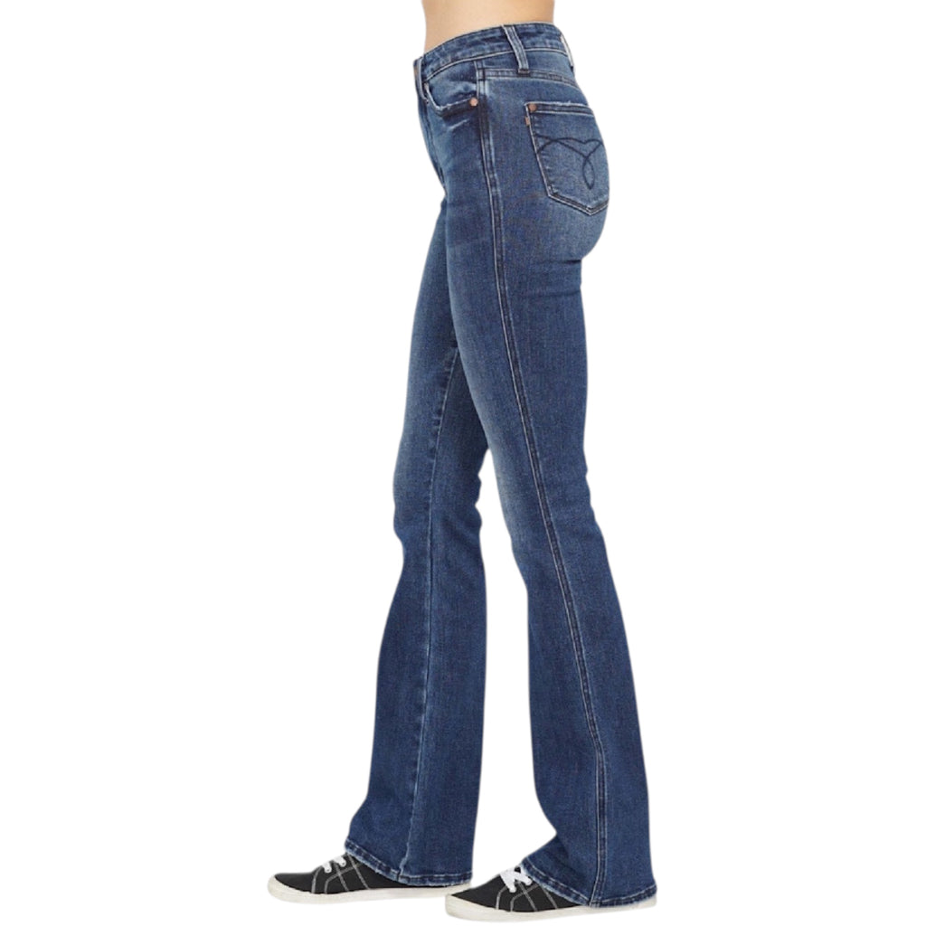 JB88786 H/W Tummy Control Bootcut Detail Back Pkt DK Reg