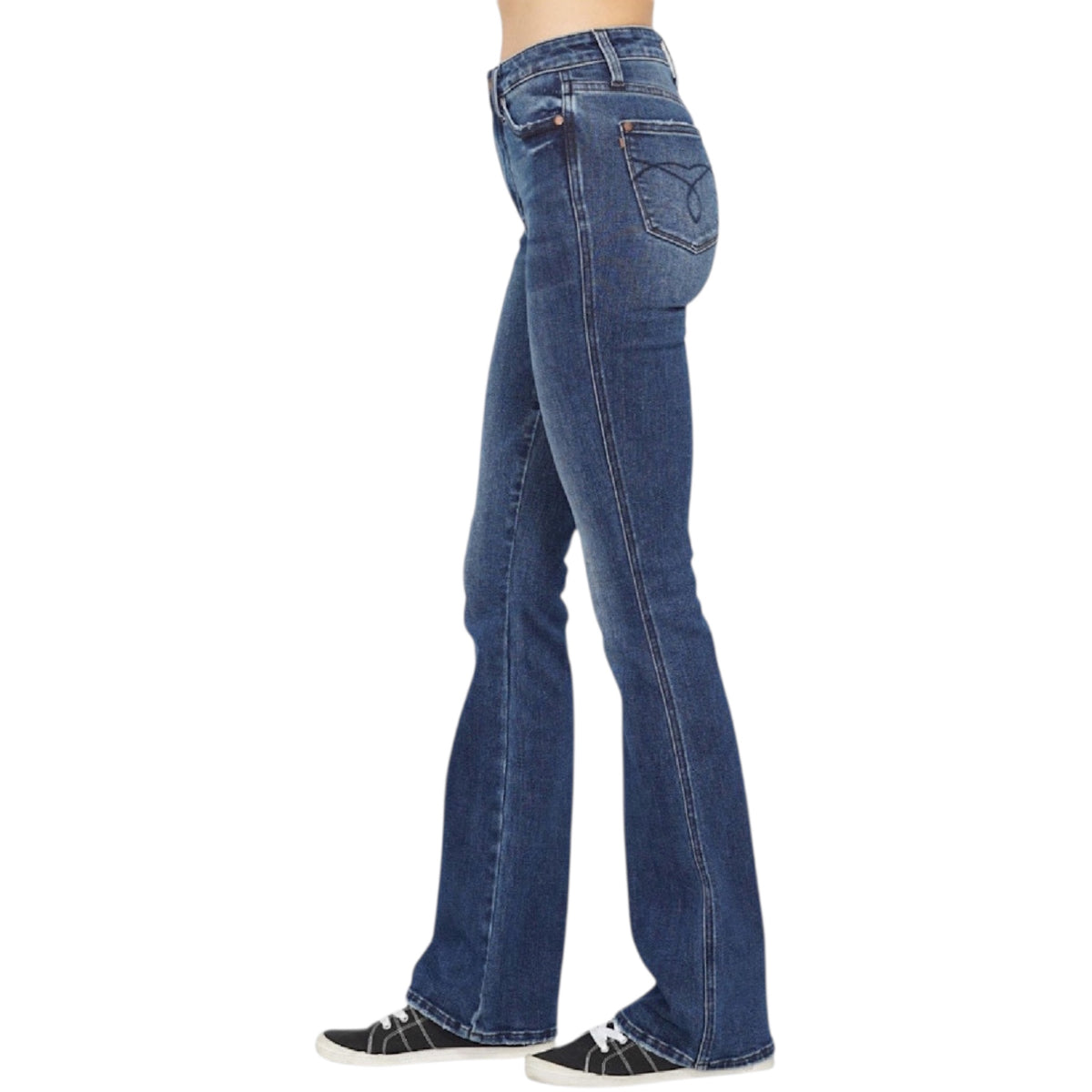 JB88786 H/W Tummy Control Bootcut Detail Back Pkt DK Reg