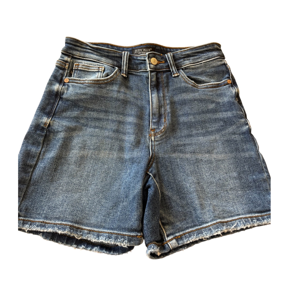 Judy Blue JB15257DK Dark Wash Denim Shorts Size Small-RF