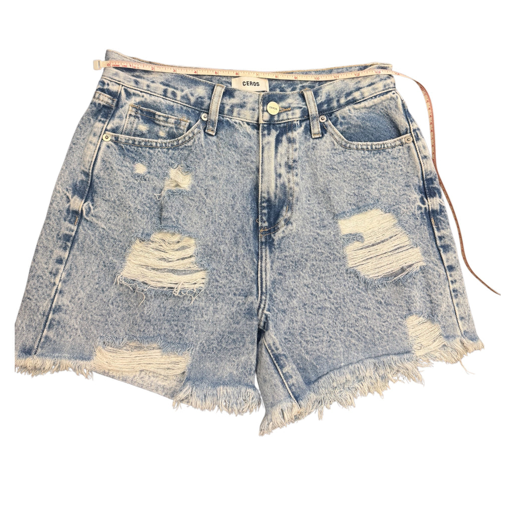 Ceros CHBH1208 Acid Wash Denim Shorts Size 27 -RF