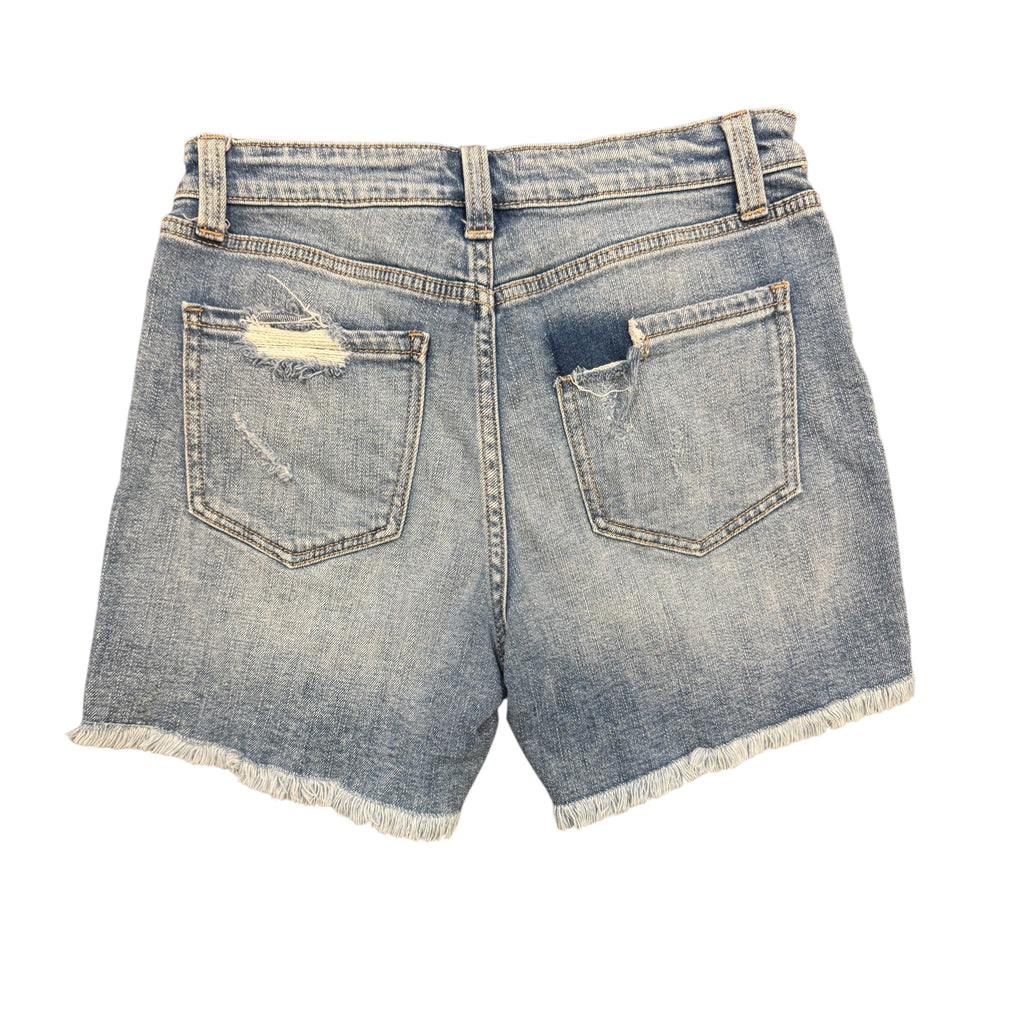 Ceros Medium Wash Distressed Denim Shorts Size 27 - RF