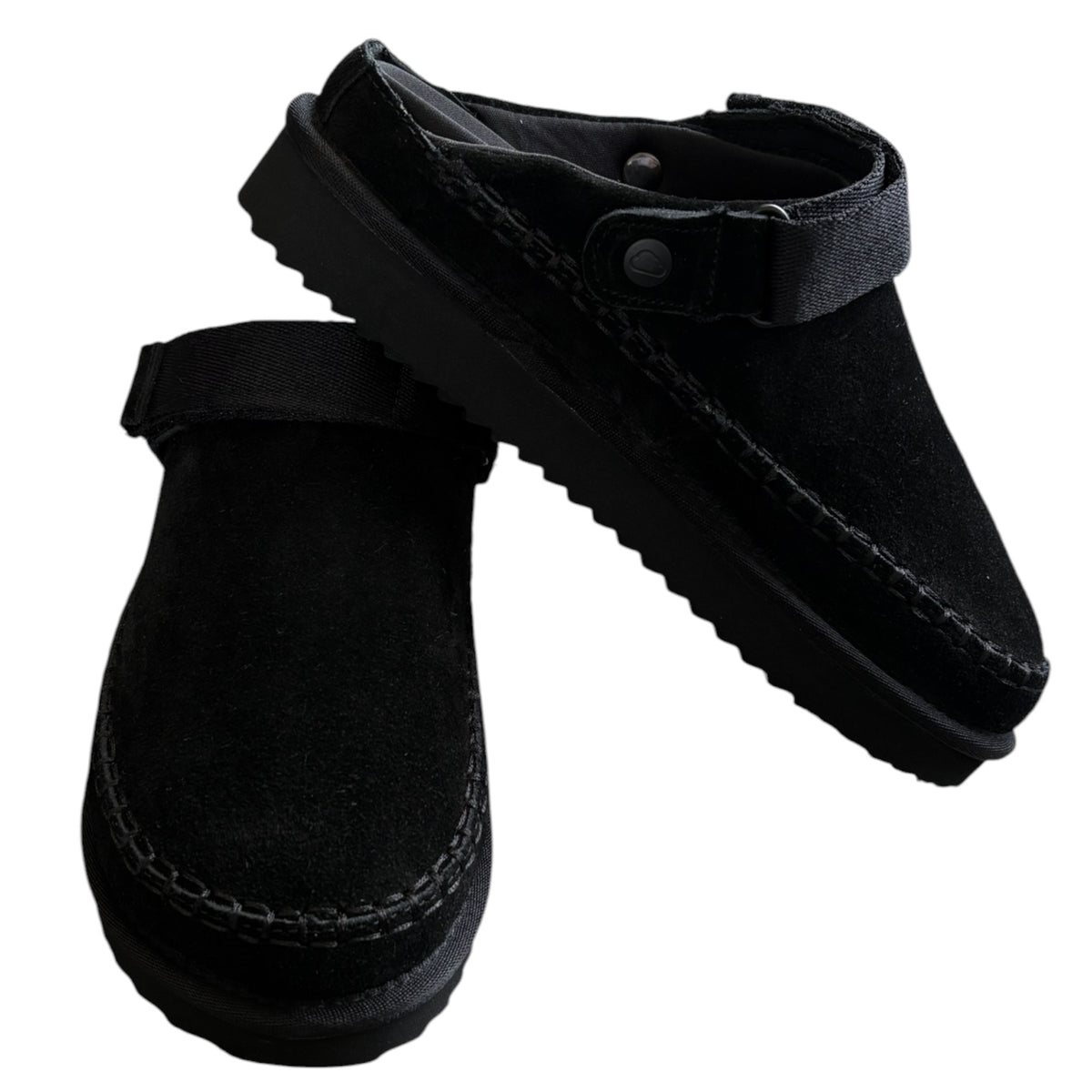 Project Cloud Greyson Suede Black Clogs