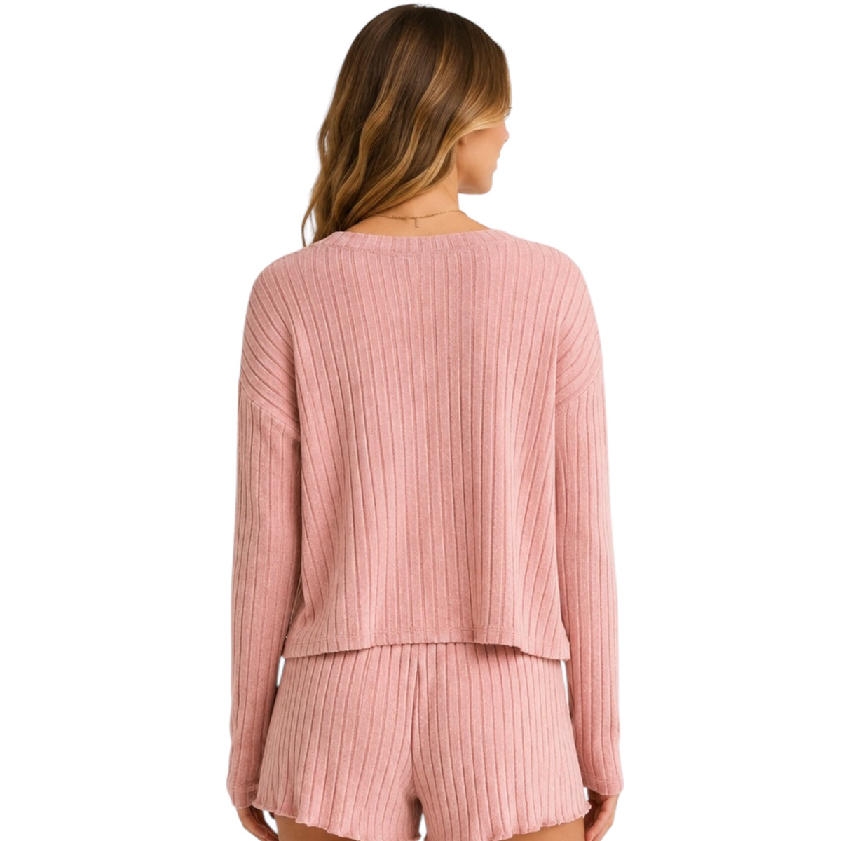 Z Supply Mara  L/S Cardigan Top Rosebud